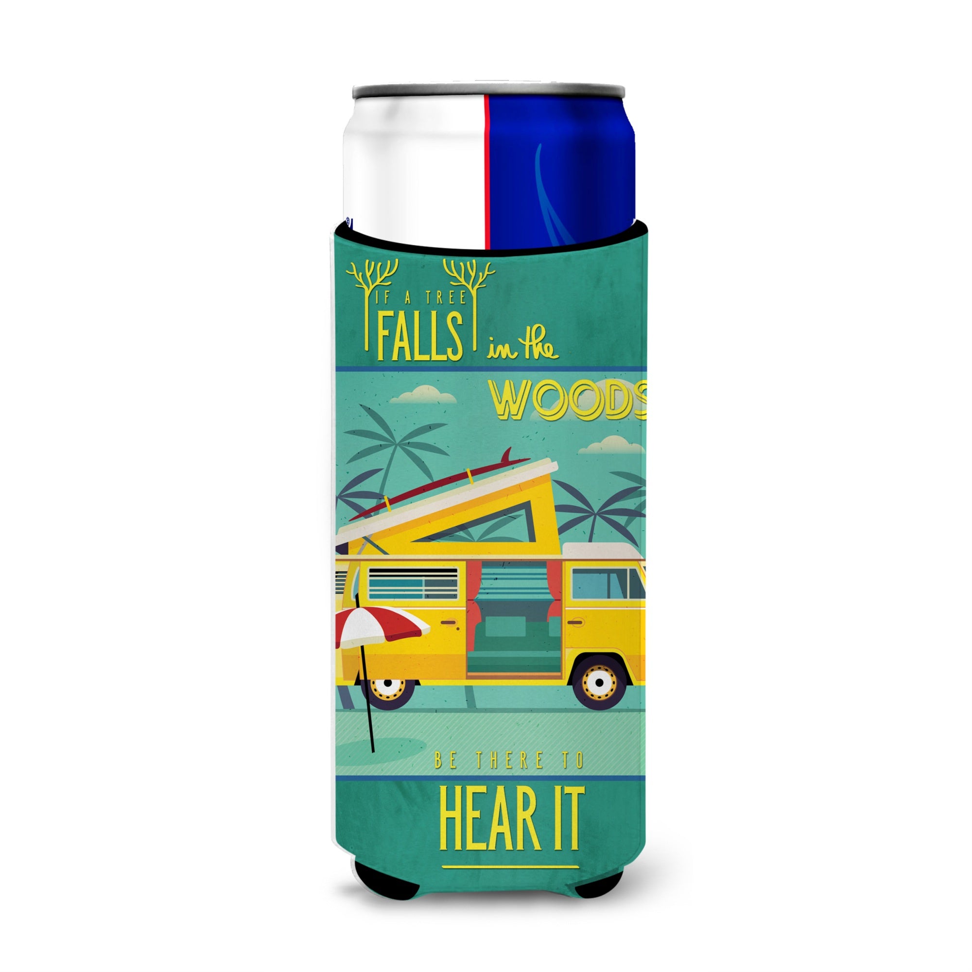 Caroline'S Treasures Be In The Woods Camper Van Michelob Ultra Hugger For Slim Cans, Multicolor