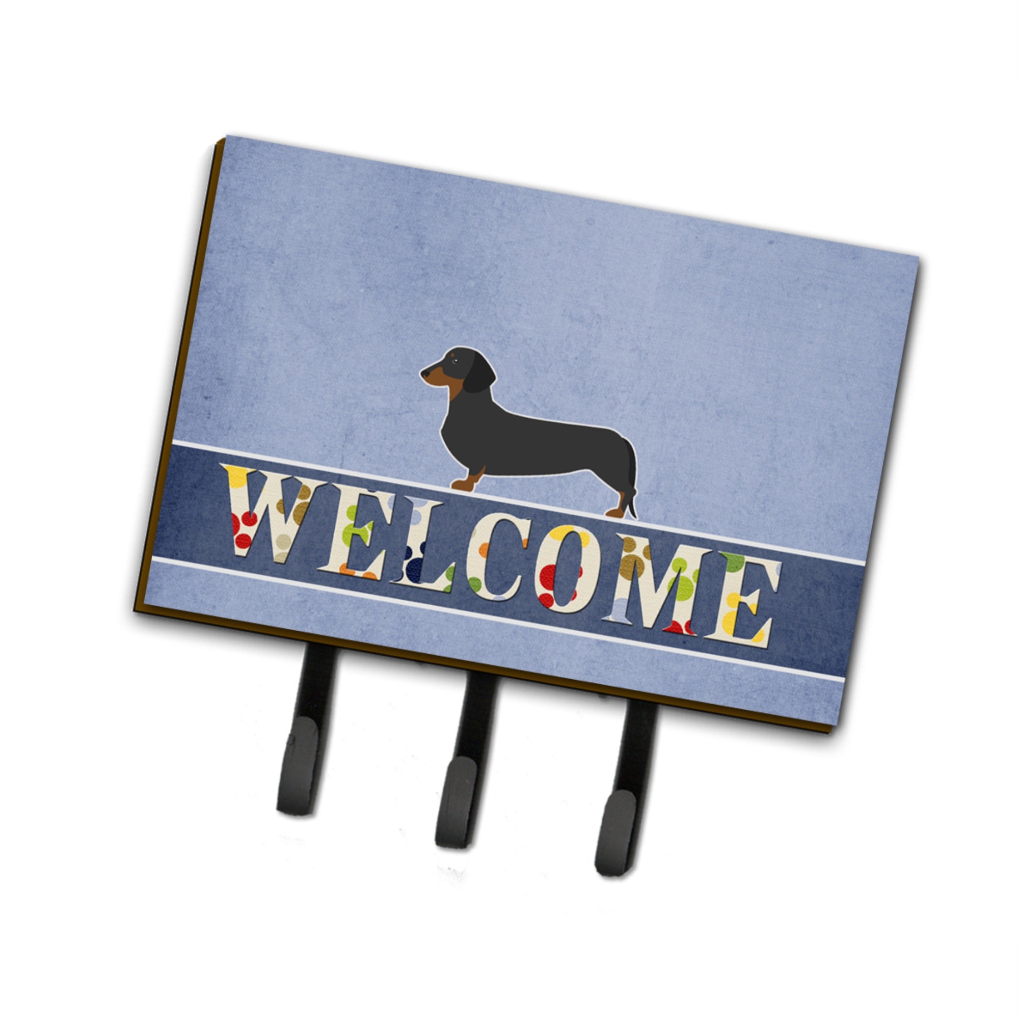 Caroline'S Treasures Dachshund Welcome Wall Hook, Triple, Multicolor