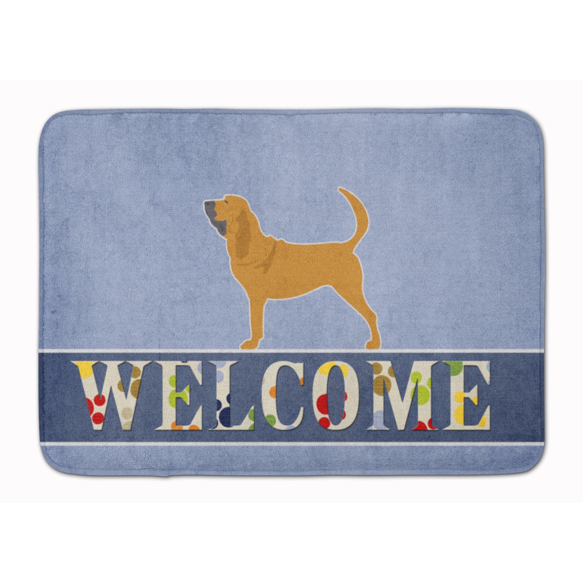 Caroline'S Treasures Bloodhound Welcome Floor Mat, 19 X 27, Multicolor