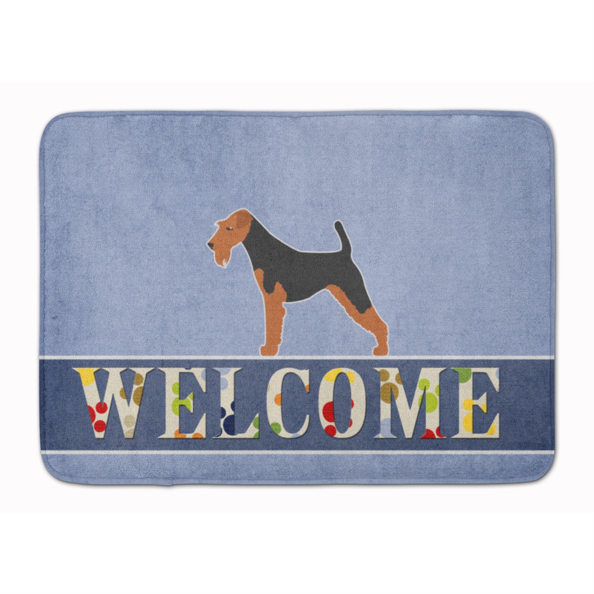 Caroline'S Treasures Welsh Terrier Welcome Floor Mat, 19 X 27, Multicolor