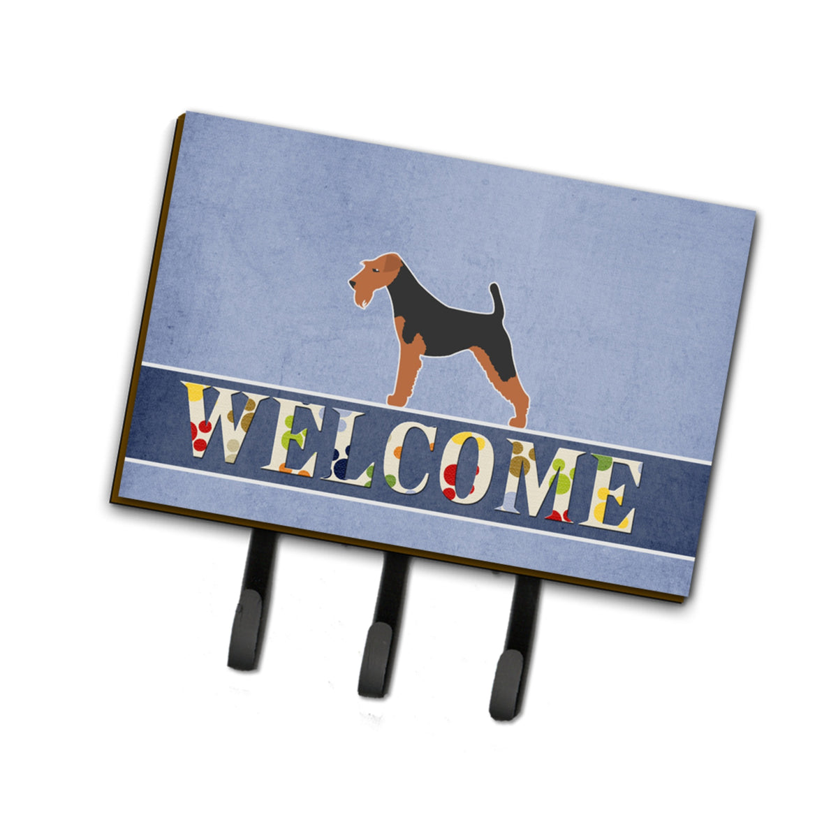 Caroline'S Treasures Welsh Terrier Welcome Leash Or Key Holder Hooks, Multicolor