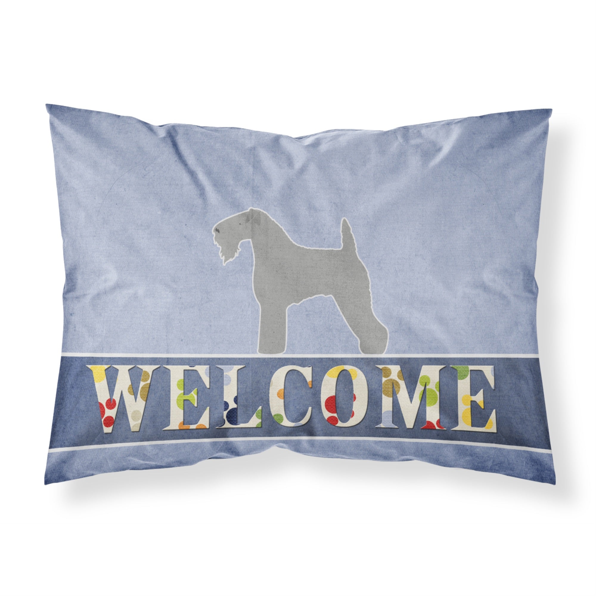 Caroline'S Treasures Kerry Blue Terrier Welcome Pillowcase, Standard, Multicolor