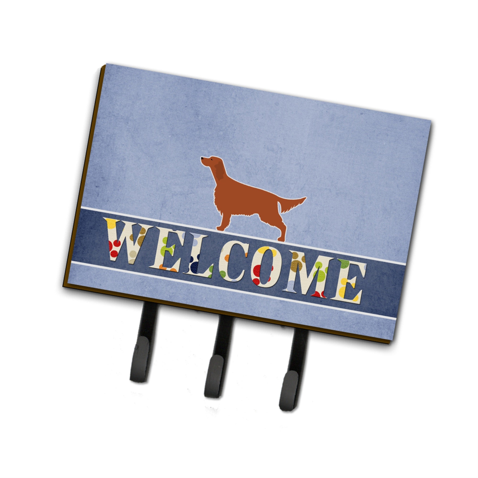 Caroline'S Treasures Irish Setter Welcome Wall Hook, Triple, Multicolor