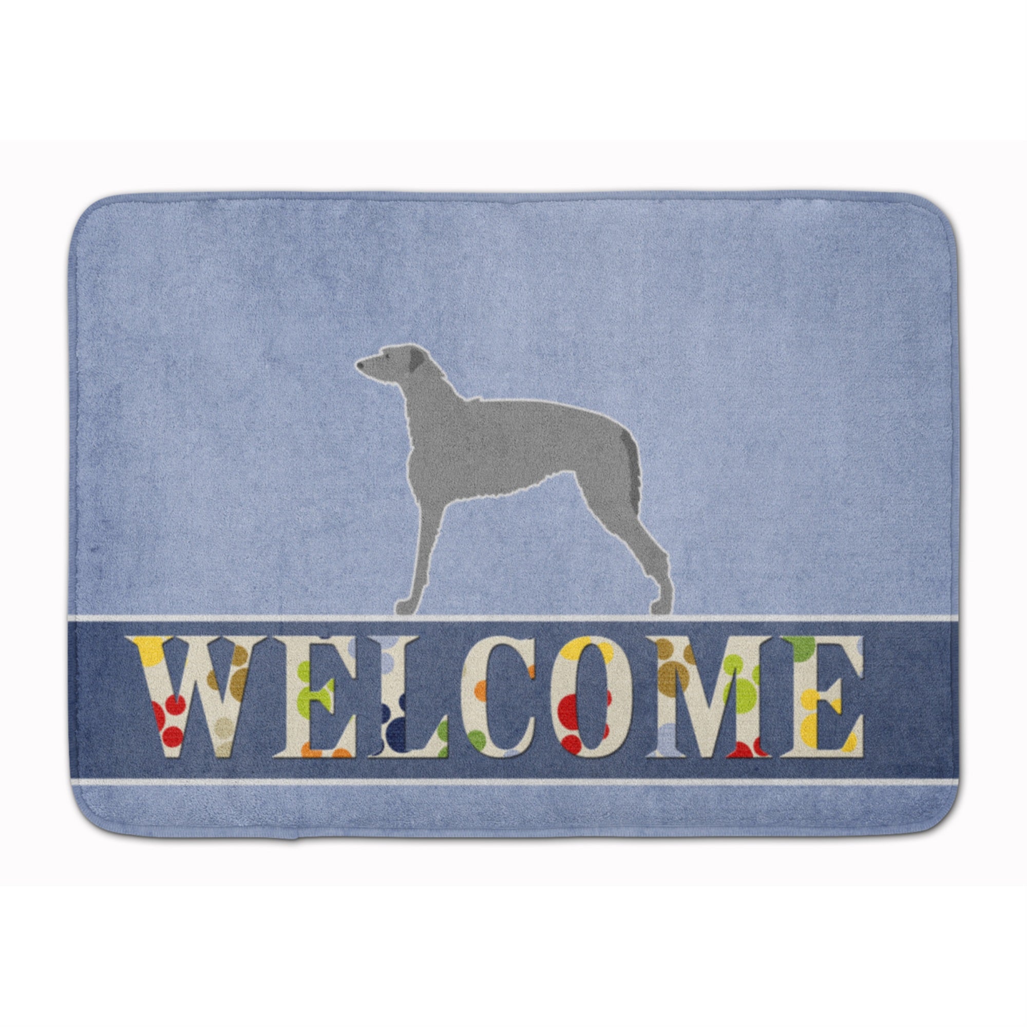 Caroline'S Treasures Scottish Deerhound Welcome Floor Mat, 19 X 27, Multicolor