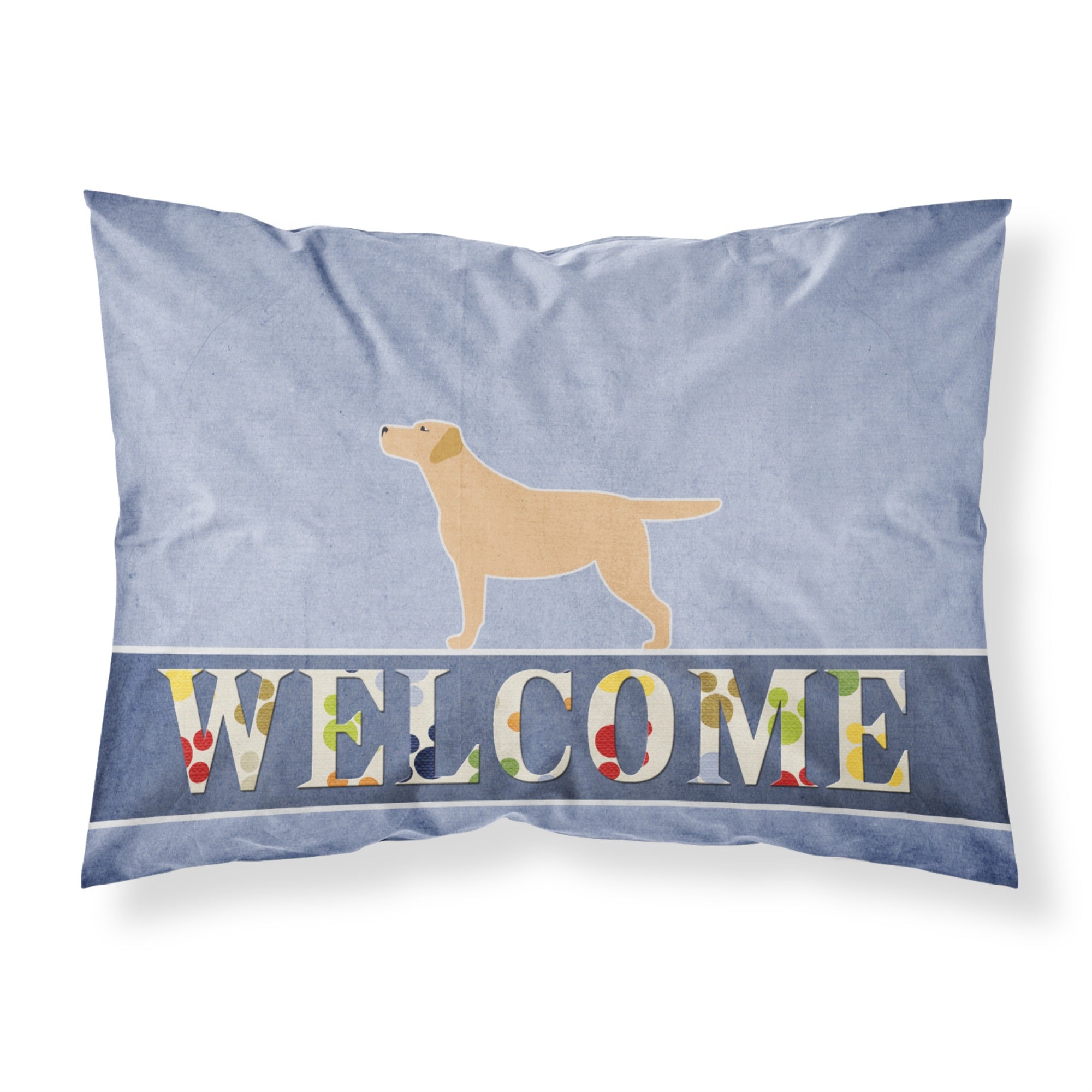 Caroline'S Treasures Yellow Labrador Retriever Welcome Pillowcase, Standard, Multicolor