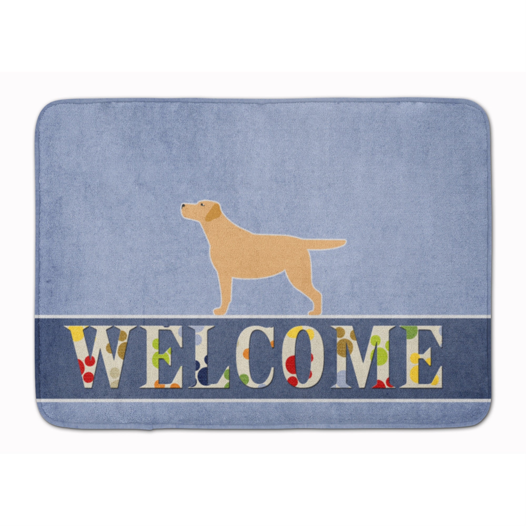 Caroline'S Treasures Yellow Labrador Retriever Welcome Floor Mat, 19 X 27, Multicolor