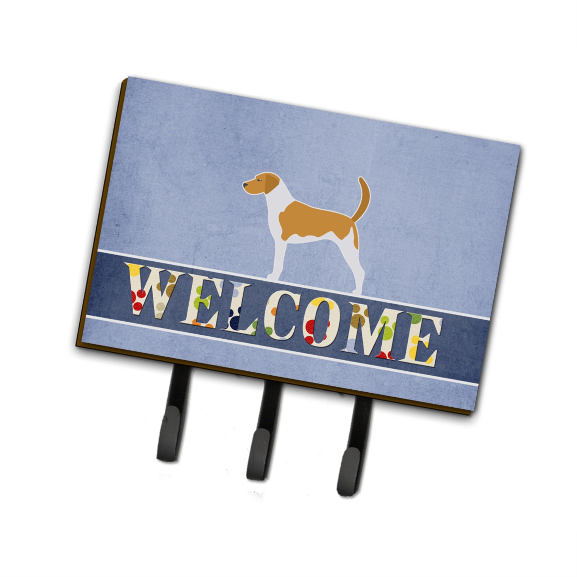 Caroline'S Treasures American Foxhound Welcome Wall Hook, Triple, Multicolor