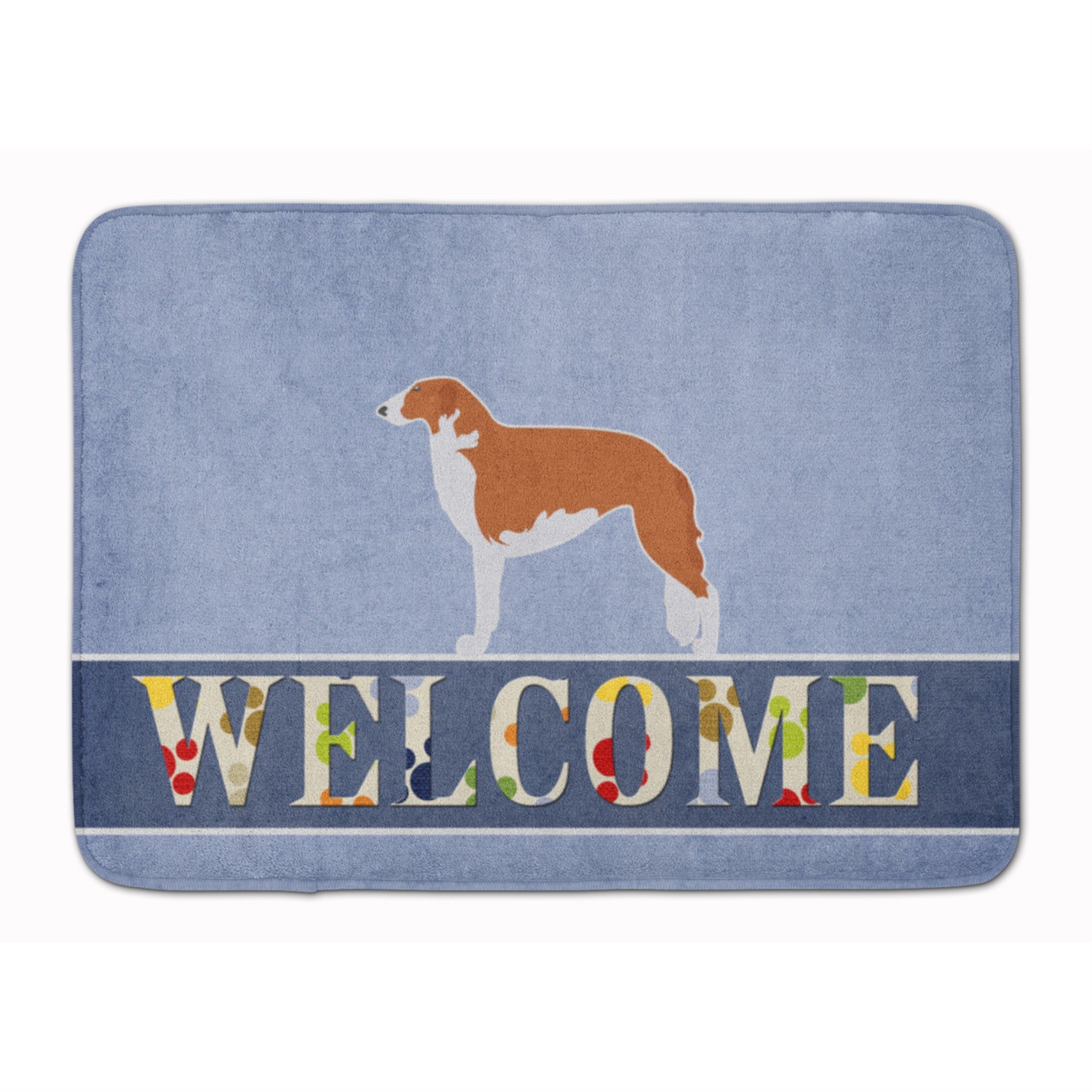 Caroline'S Treasures Borzoi Russian Greyhound Welcome Floor Mat, 19 X 27, Multicolor