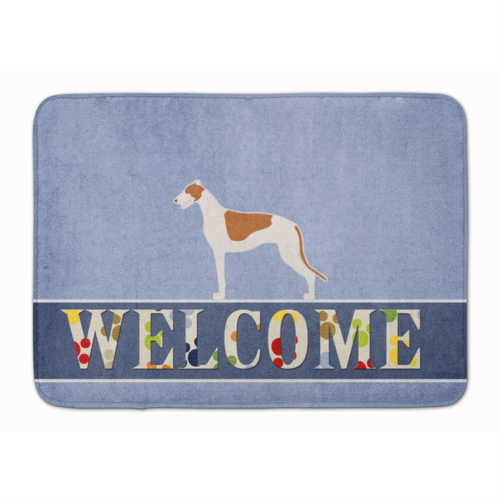 Caroline'S Treasures Greyhound Welcome Floor Mat, 19 X 27, Multicolor