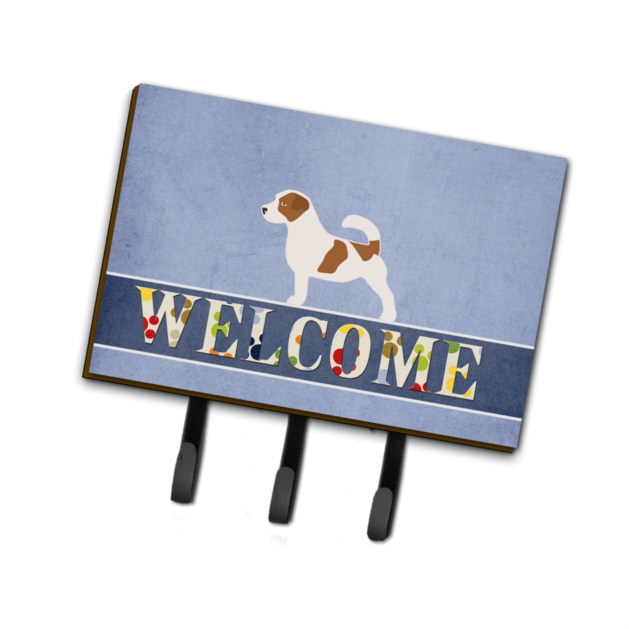 Caroline'S Treasures Jack Russell Terrier Welcome Wall Hook, Triple, Multicolor