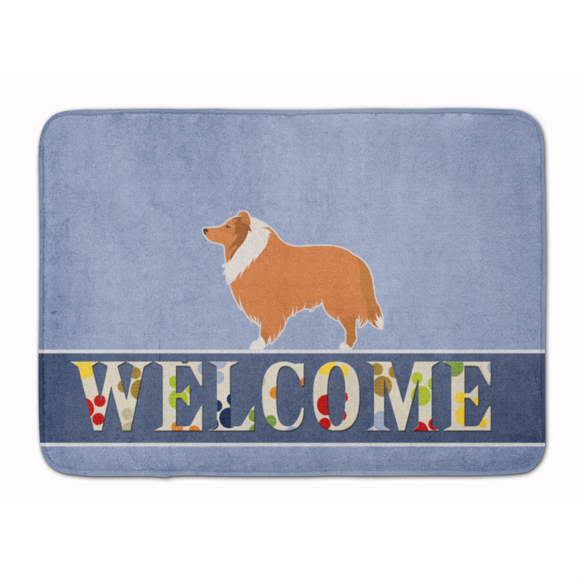 Caroline'S Treasures Collie Welcome Floor Mat, 19 X 27, Multicolor