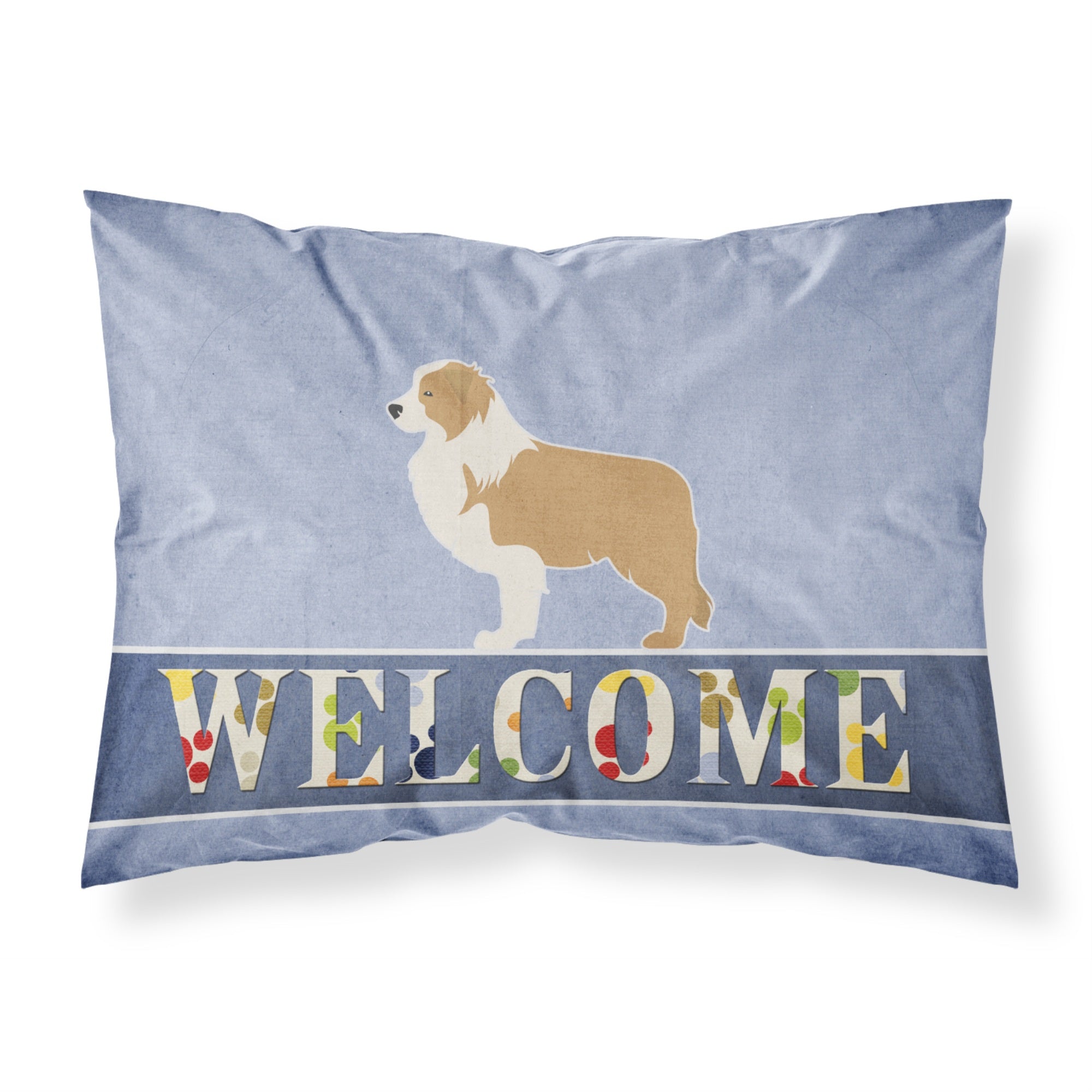 Caroline'S Treasures Red Border Collie Welcome Pillowcase, Standard,
