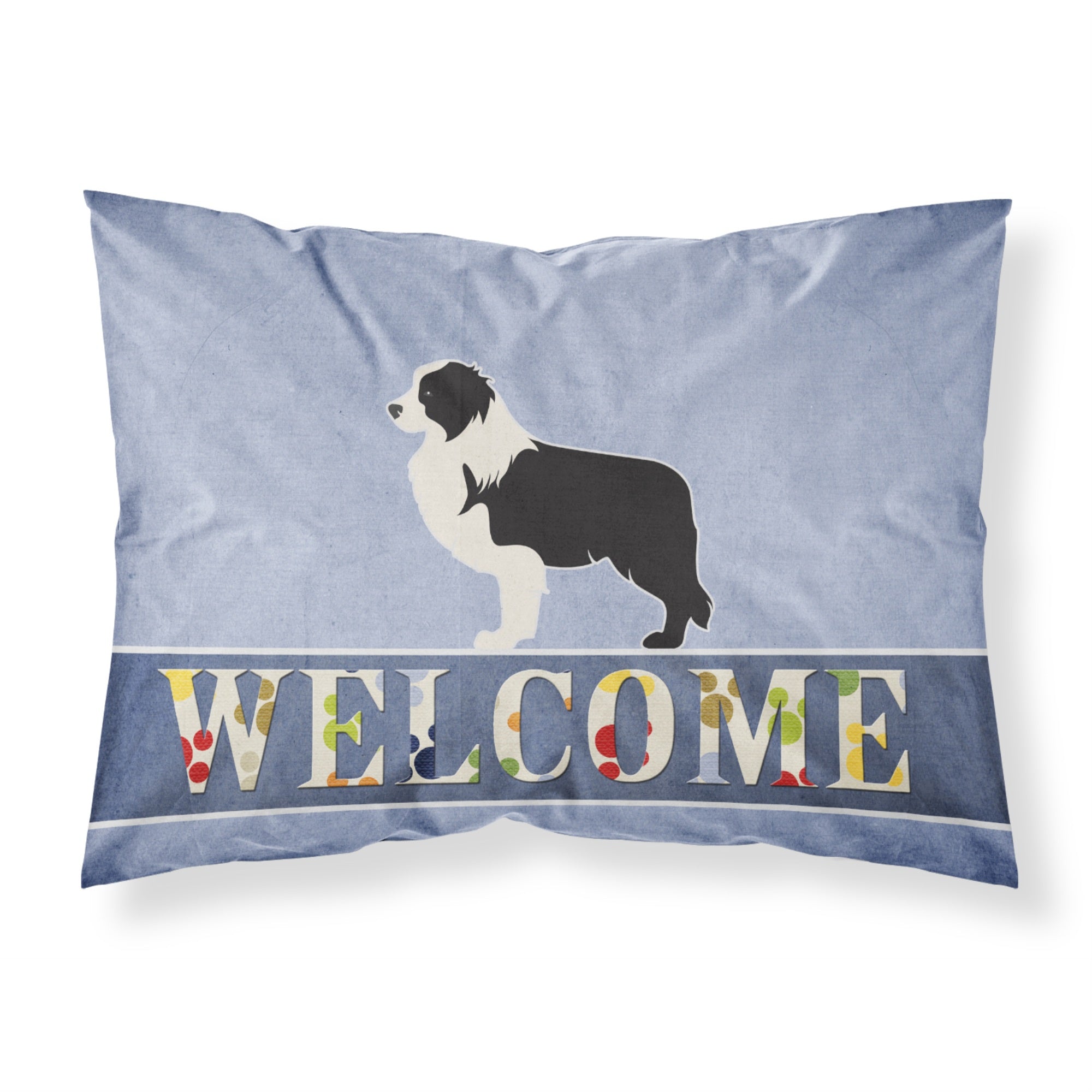 Caroline'S Treasures Welcome Black Border Collie Pillowcase, Standard