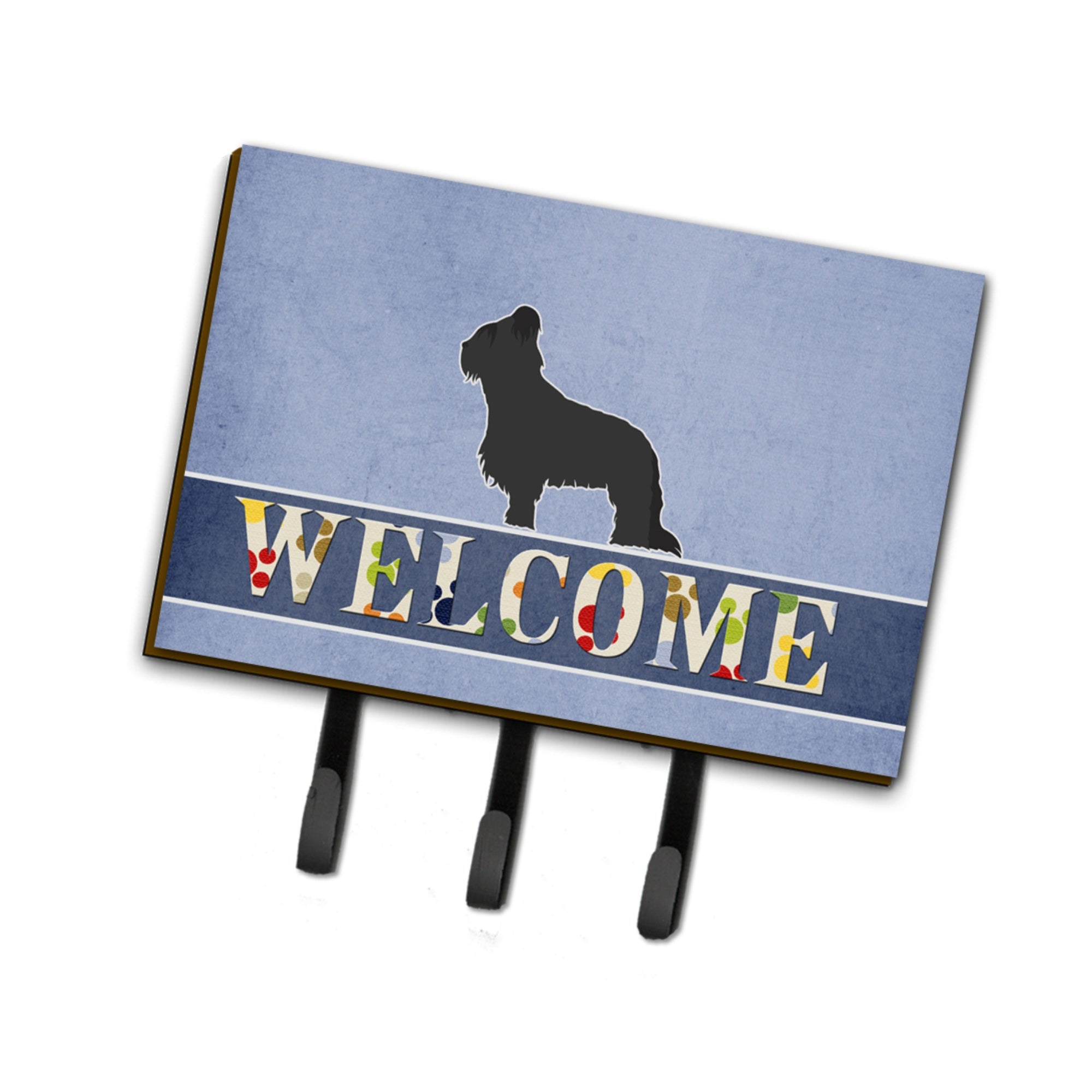 Caroline'S Treasures Briard Welcome Wall Hook, Triple, Multicolor