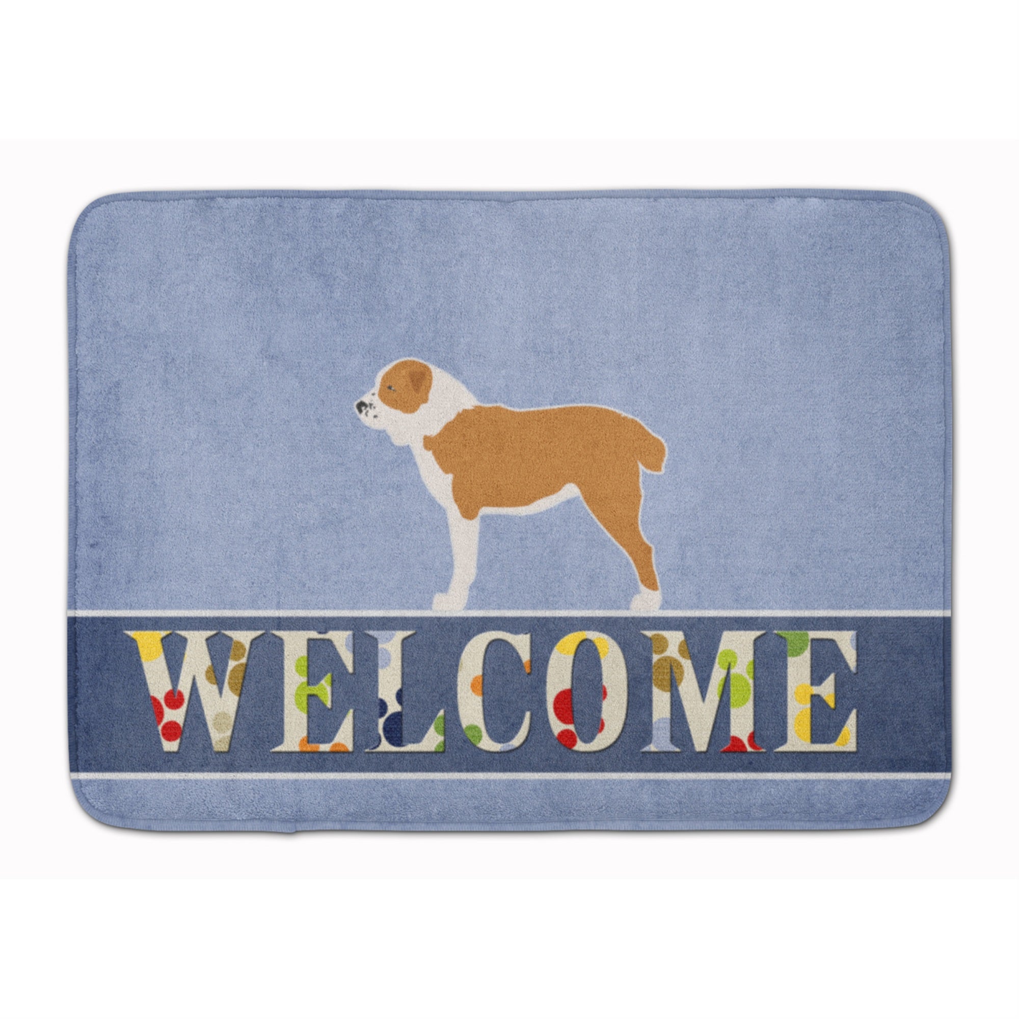 Caroline'S Treasures Central Asian Shepherd Dog Welcome Floor Mat, 19 X 27, Multicolor