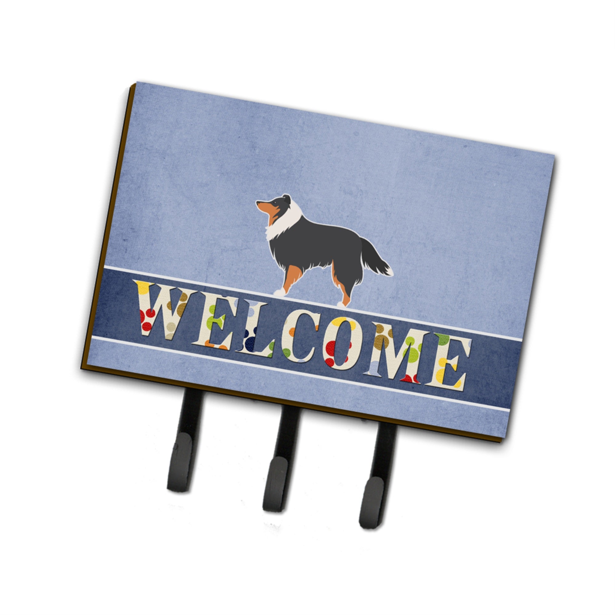 Caroline'S Treasures Shetland Sheltie And Shetl And Sheepdog Welcome Wall Hook, Triple, Multicolor