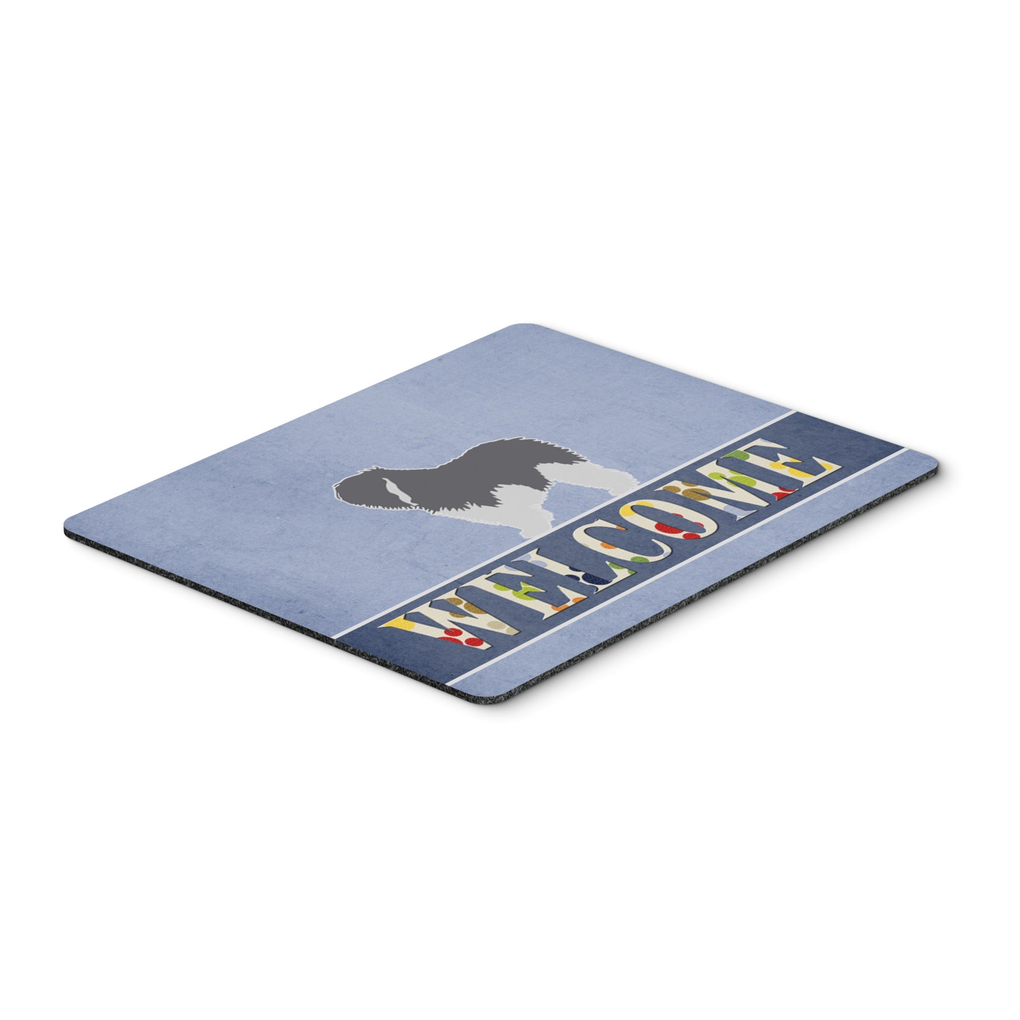 Caroline'S Treasures Polish Lowland Sheepdog Dog Welcome Mouse Pad, Hot Pad Or Trivet, Multicolor, 7.75X9.25   (Bb5536Mp)