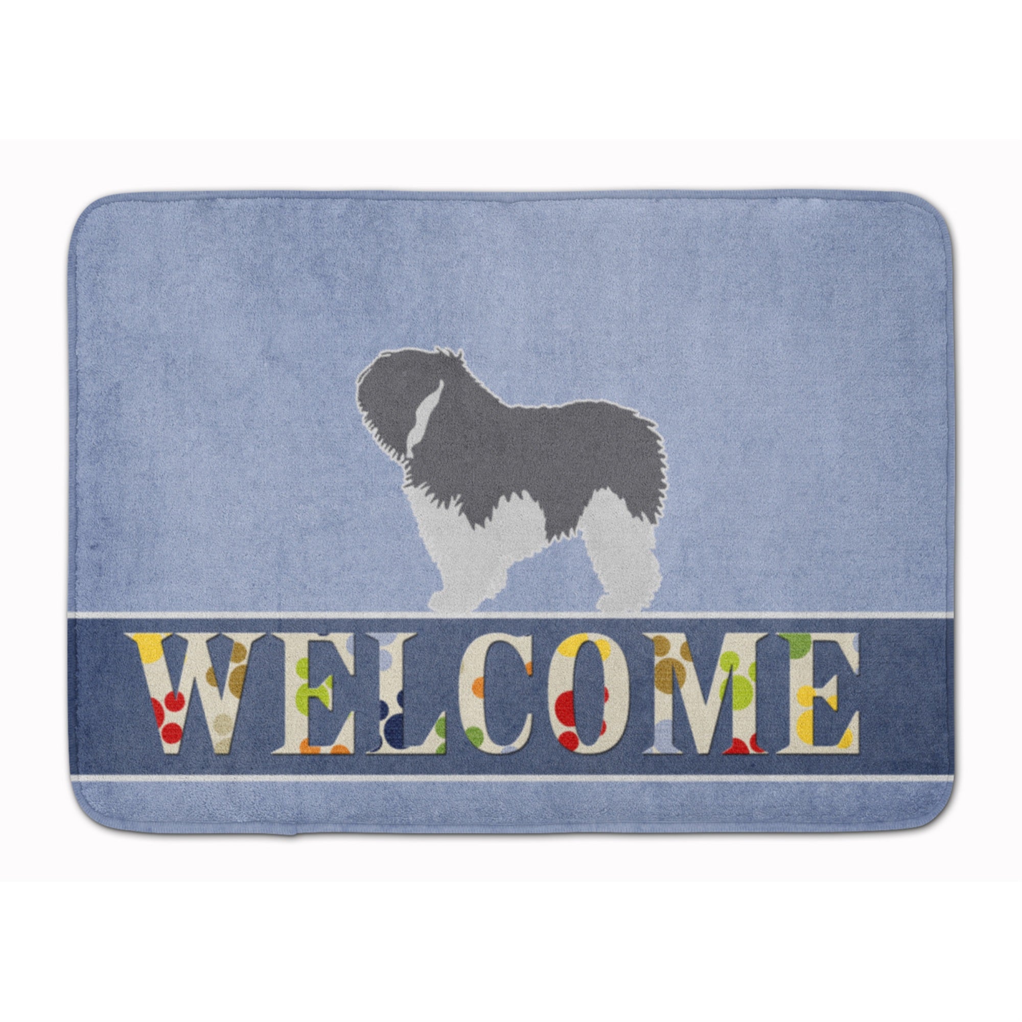 Caroline'S Treasures Polish Lowland Sheepdog Dog Welcome Floor Mat, 19 X 27, Multicolor