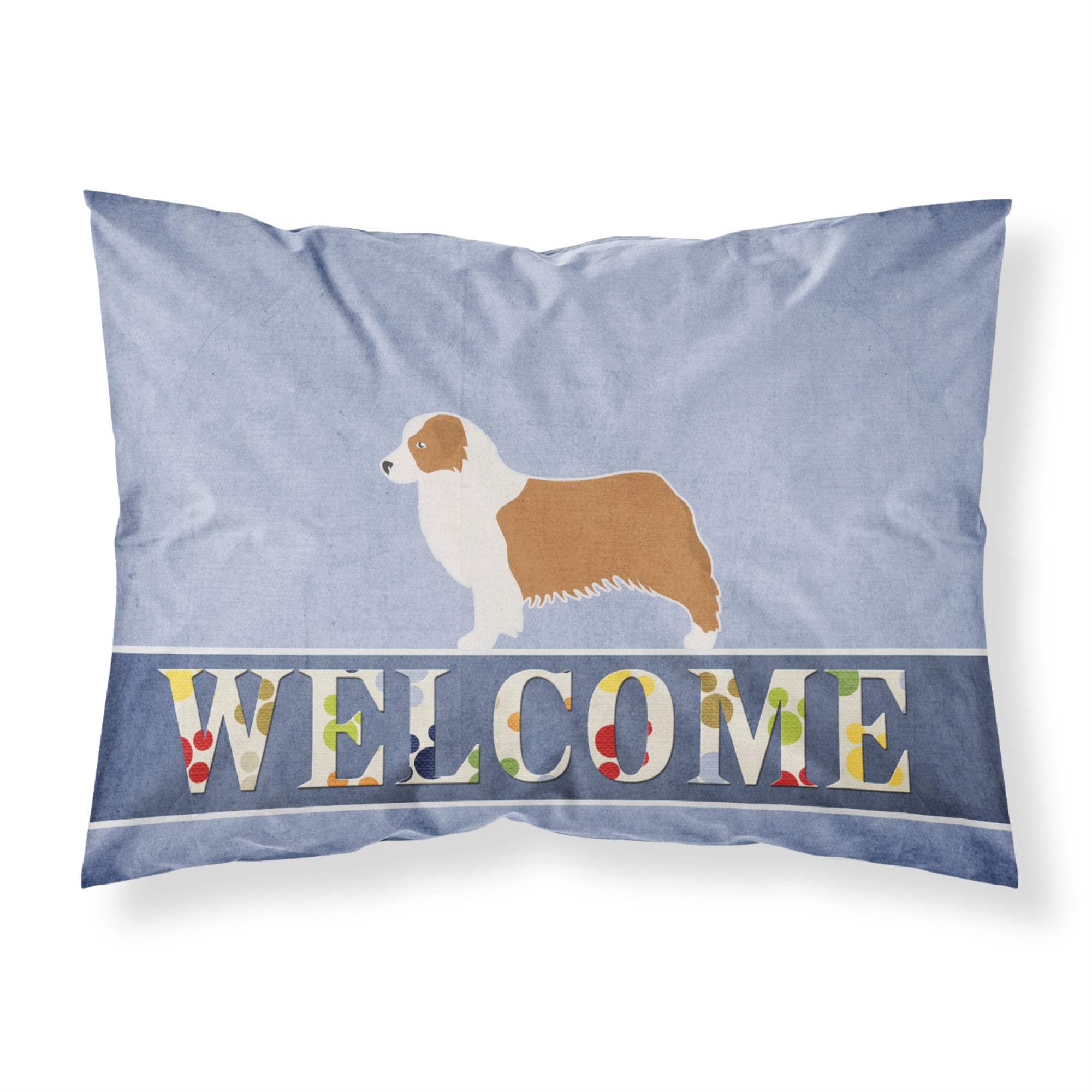 Caroline'S Treasures Australian Shepherd Dog Welcome Pillowcase, Standard,