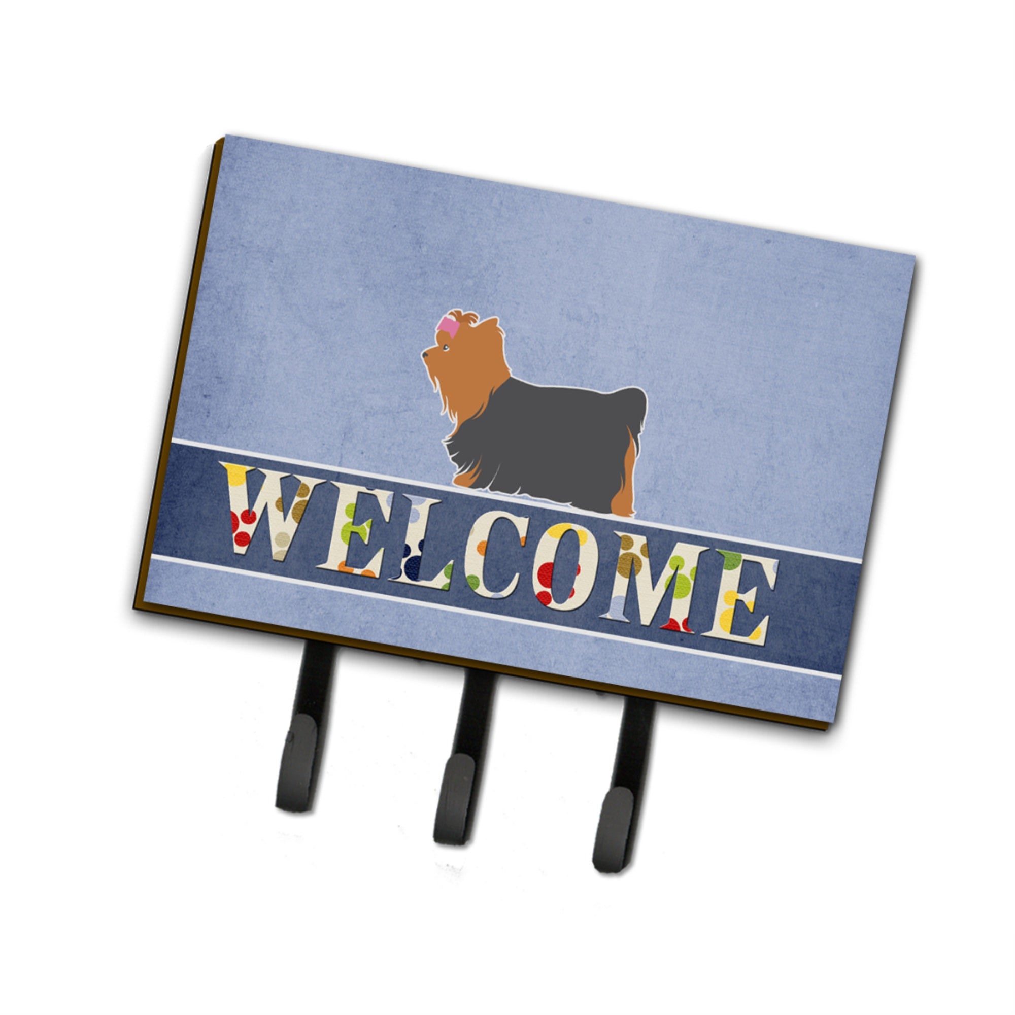 Caroline'S Treasures Yorkshire Terrier Yorkie Welcome Wall Hook, Triple, Multicolor
