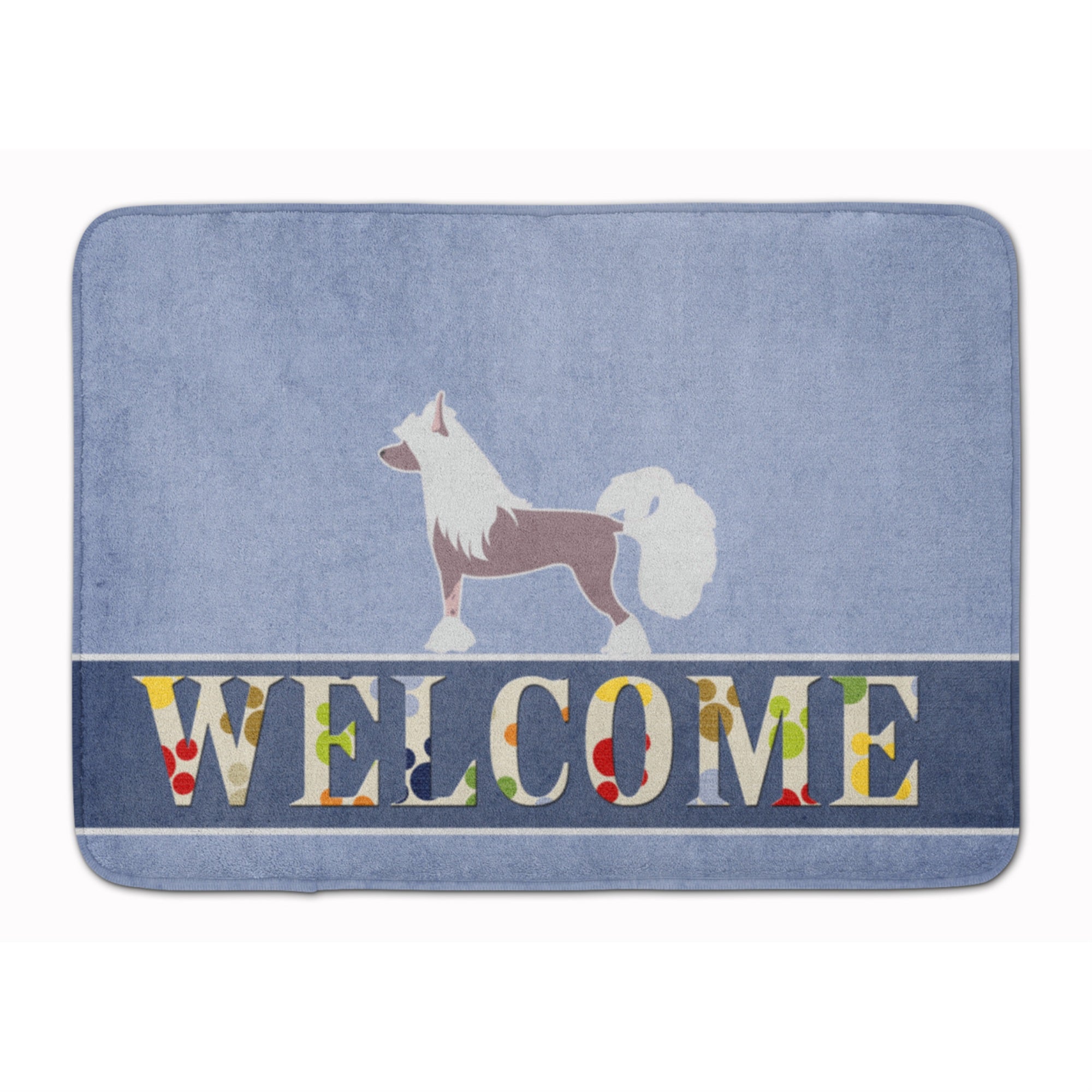 Caroline'S Treasures Chinese Crested Welcome Floor Mat, 19 X 27, Multicolor