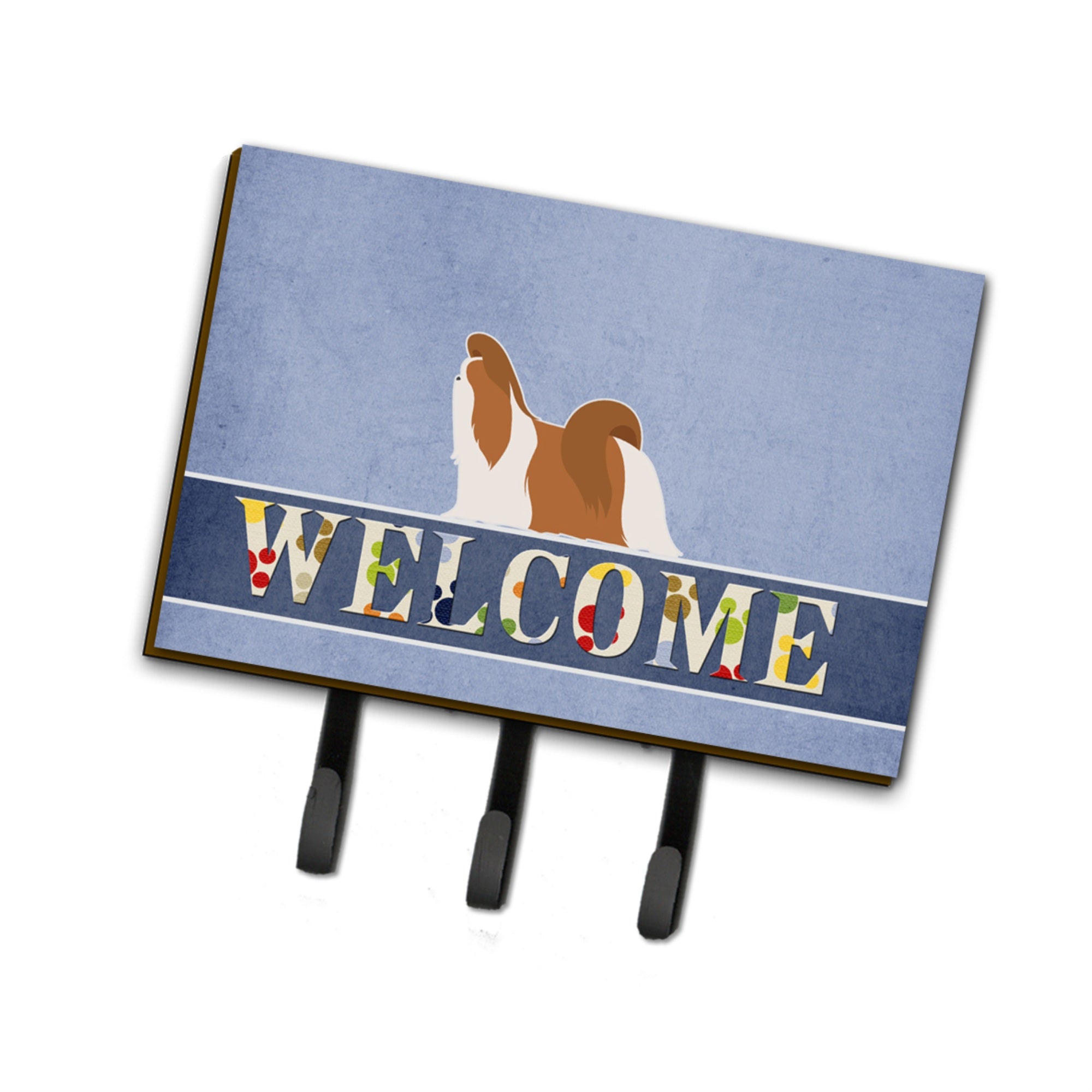 Caroline'S Treasures Shih Tzu Welcome Wall Hook, Triple, Multicolor