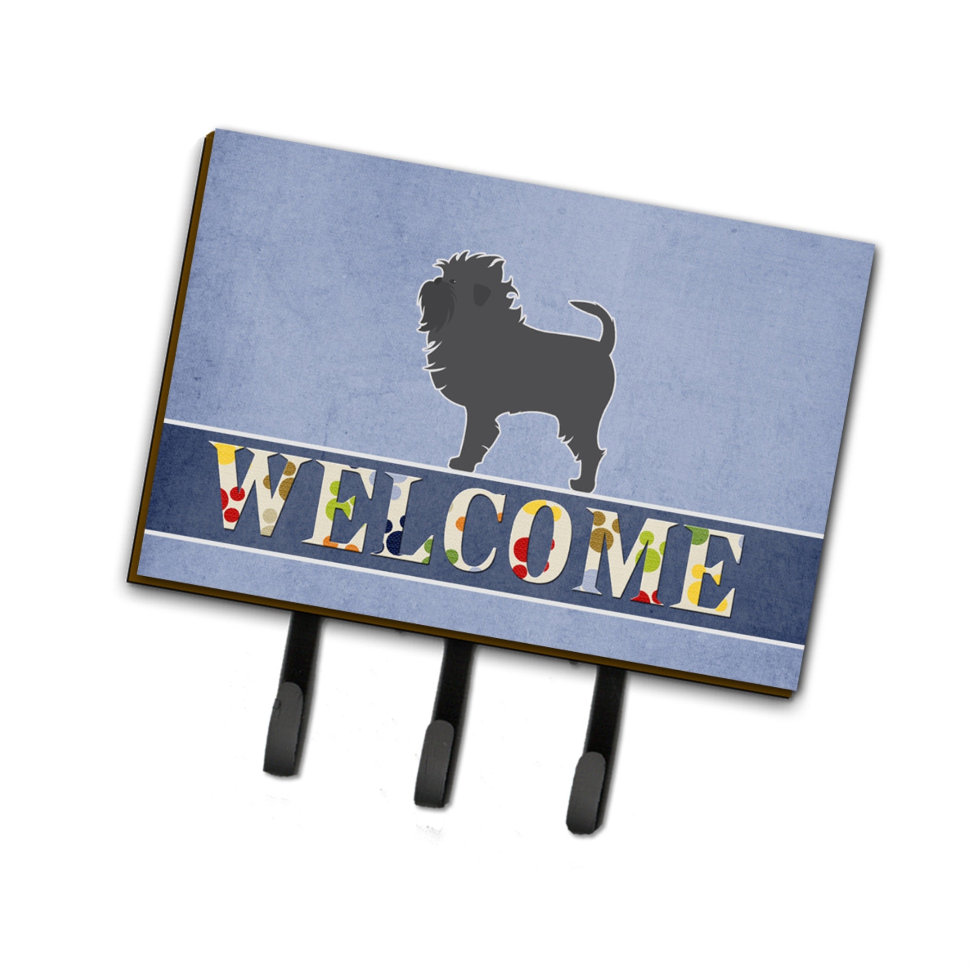 Caroline'S Treasures Affenpinscher Welcome Wall Hook, Triple, Multicolor
