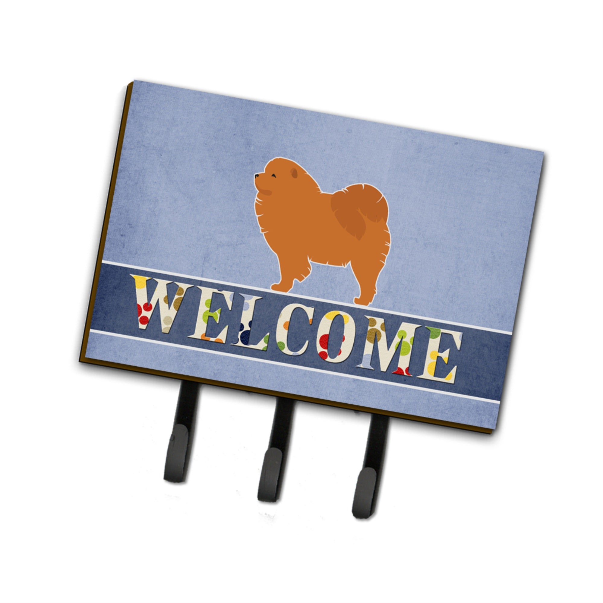 Caroline'S Treasures Chow Welcome Wall Hook, Triple, Multicolor
