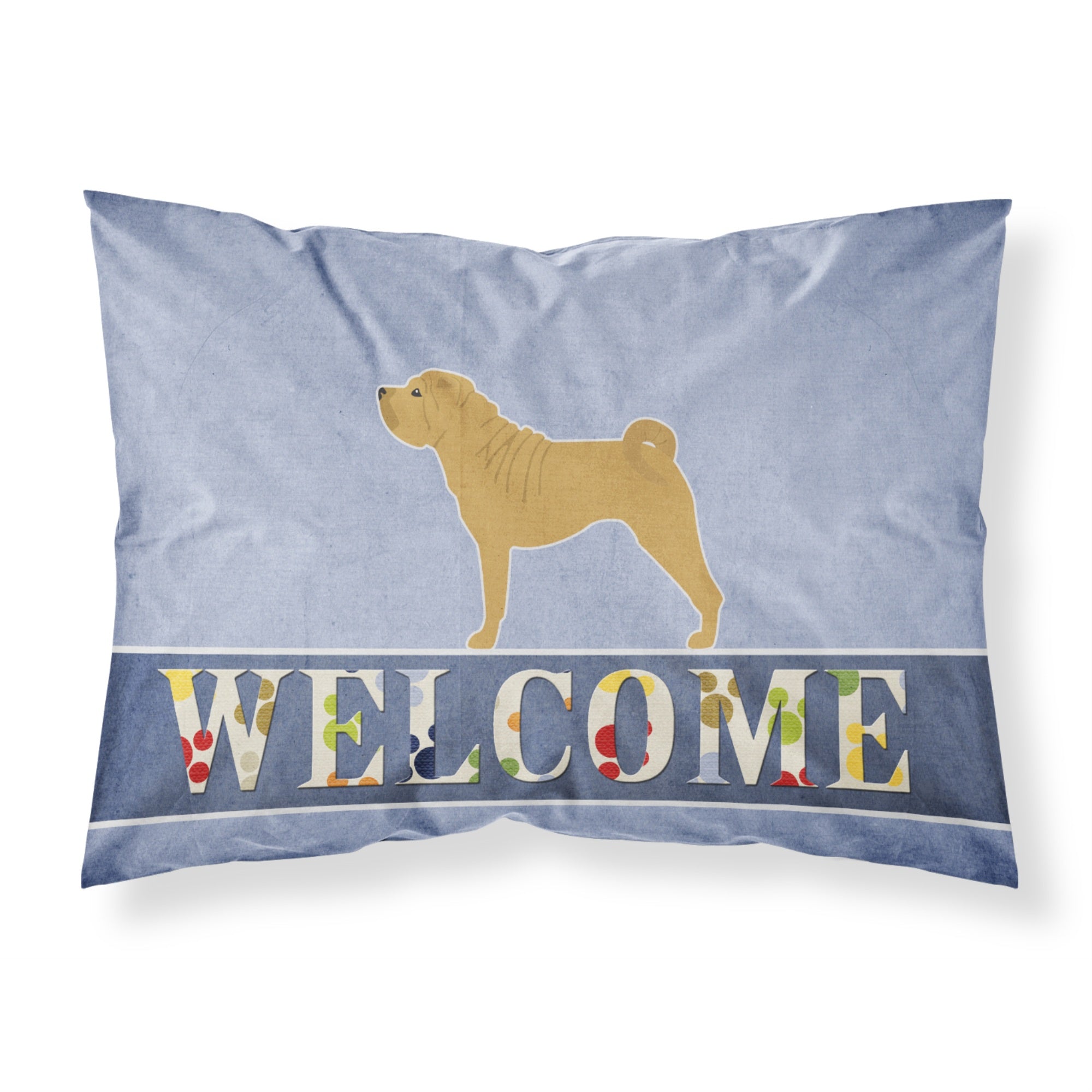 Caroline'S Treasures Shar Pei Merry Welcome Pillowcase, Standard,