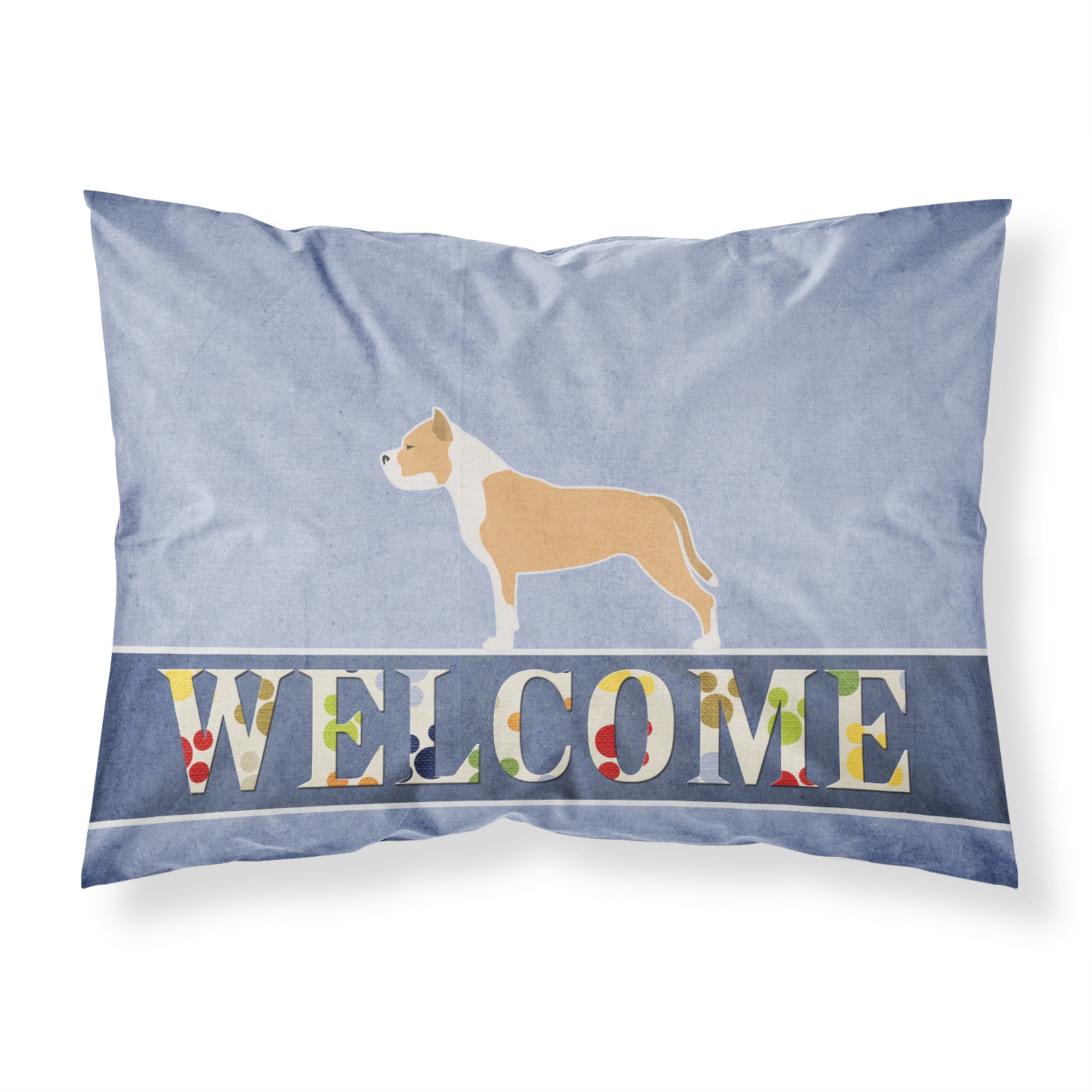 Caroline'S Treasures Welcome Staffordshire Bull Terrier Pillowcase, Standard