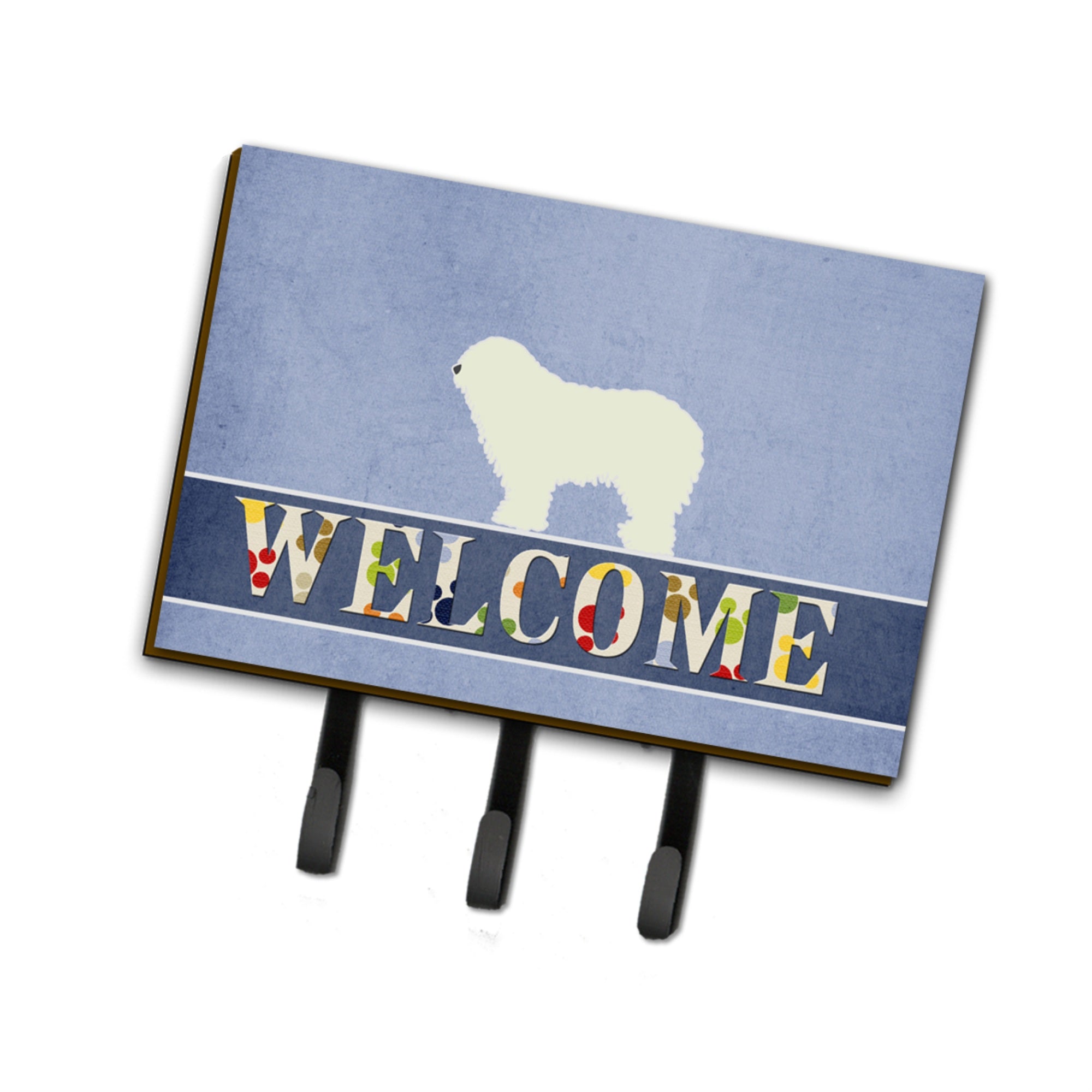 Caroline'S Treasures Komondor Welcome Wall Hook, Triple, Multicolor