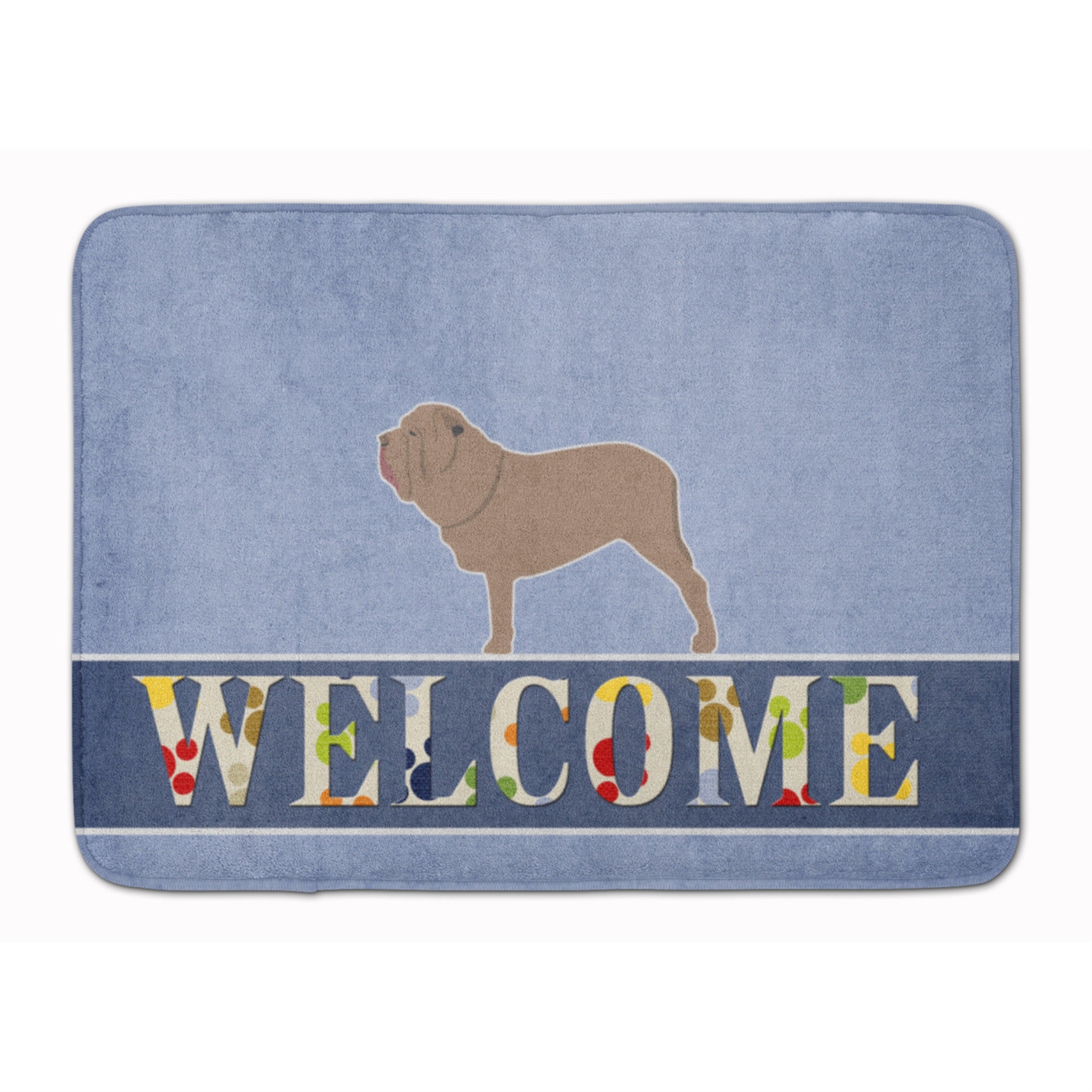 Caroline'S Treasures Neapolitan Mastiff Welcome Floor Mat, 19 X 27, Multicolor
