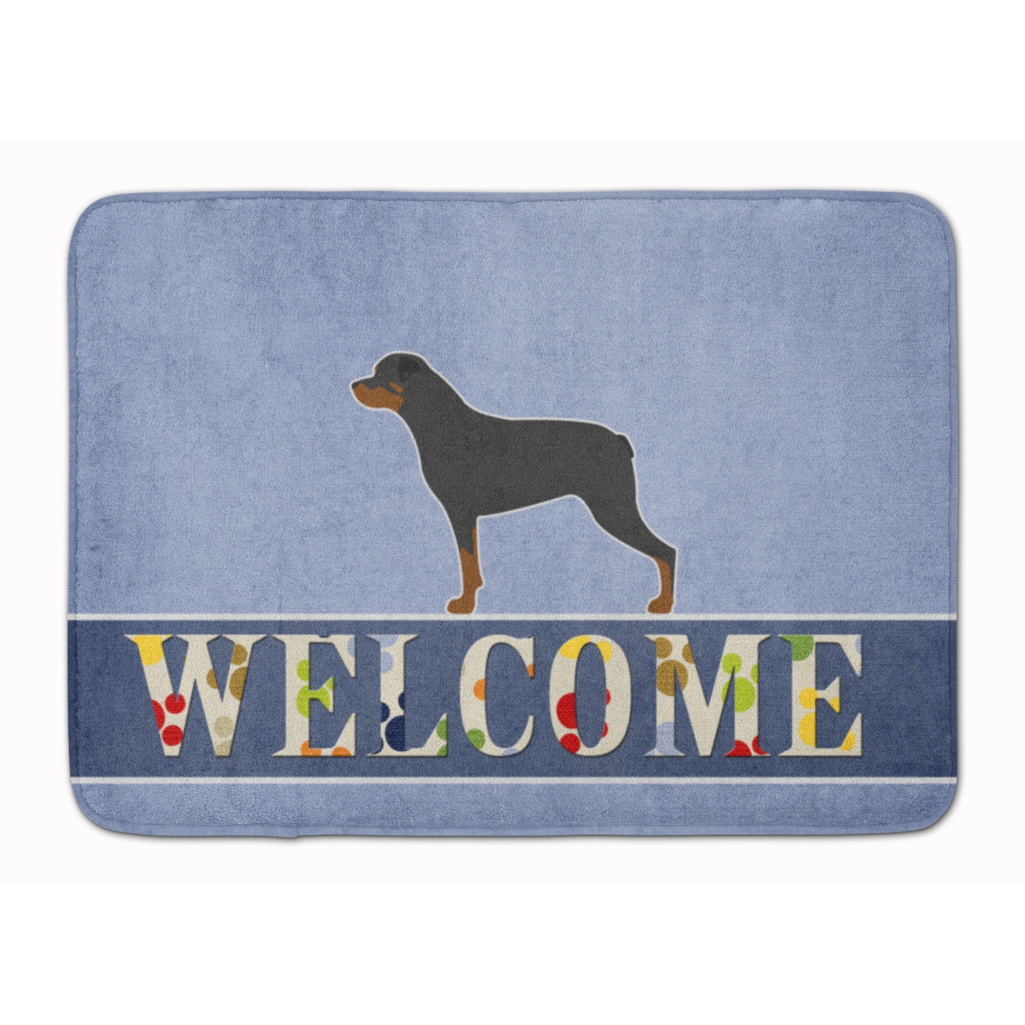 Caroline'S Treasures Rottweiler Welcome Floor Mat, 19 X 27, Multicolor