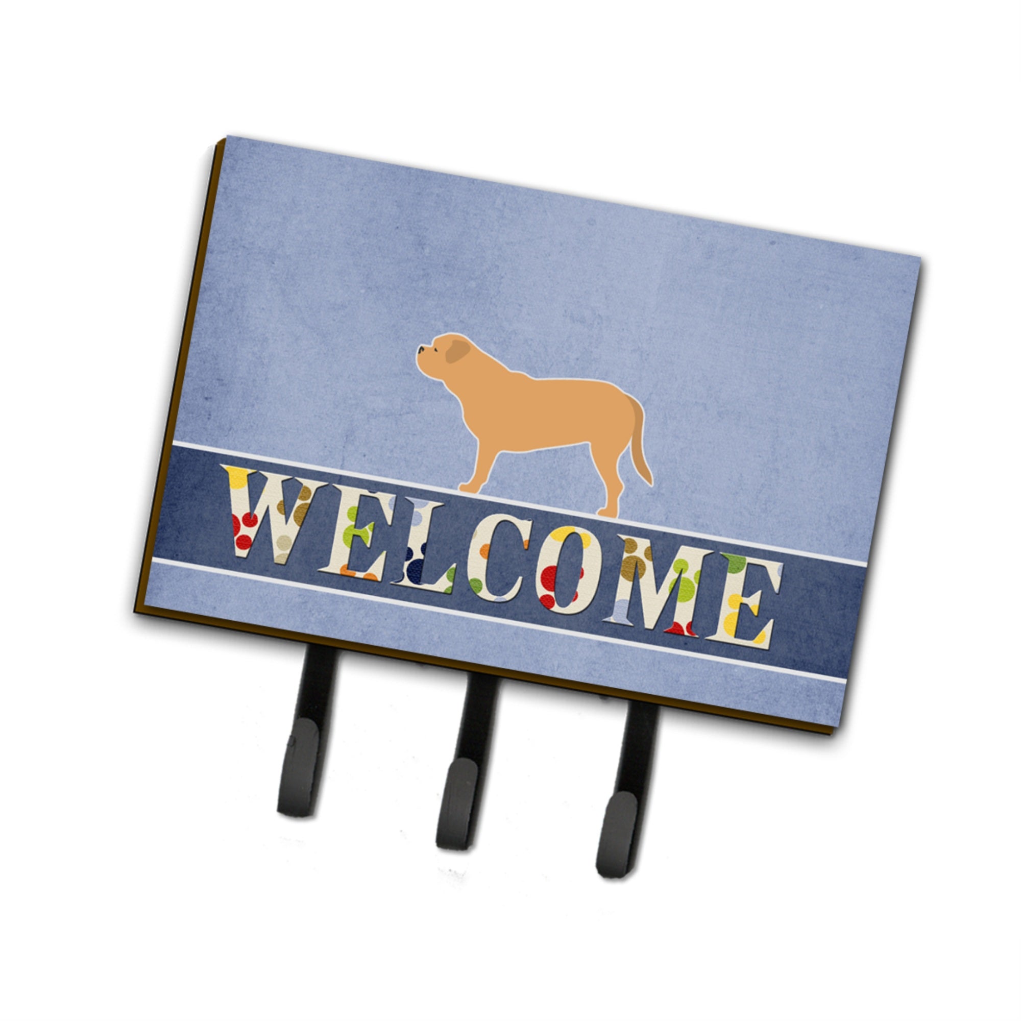 Caroline'S Treasures Dogue De Bordeaux Welcome Wall Hook, Triple, Multicolor