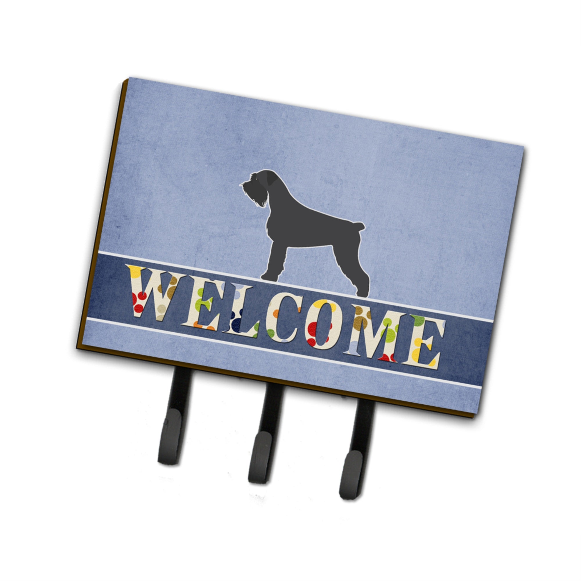 Caroline'S Treasures Giant Schnauzer Welcome Wall Hook, Triple, Multicolor