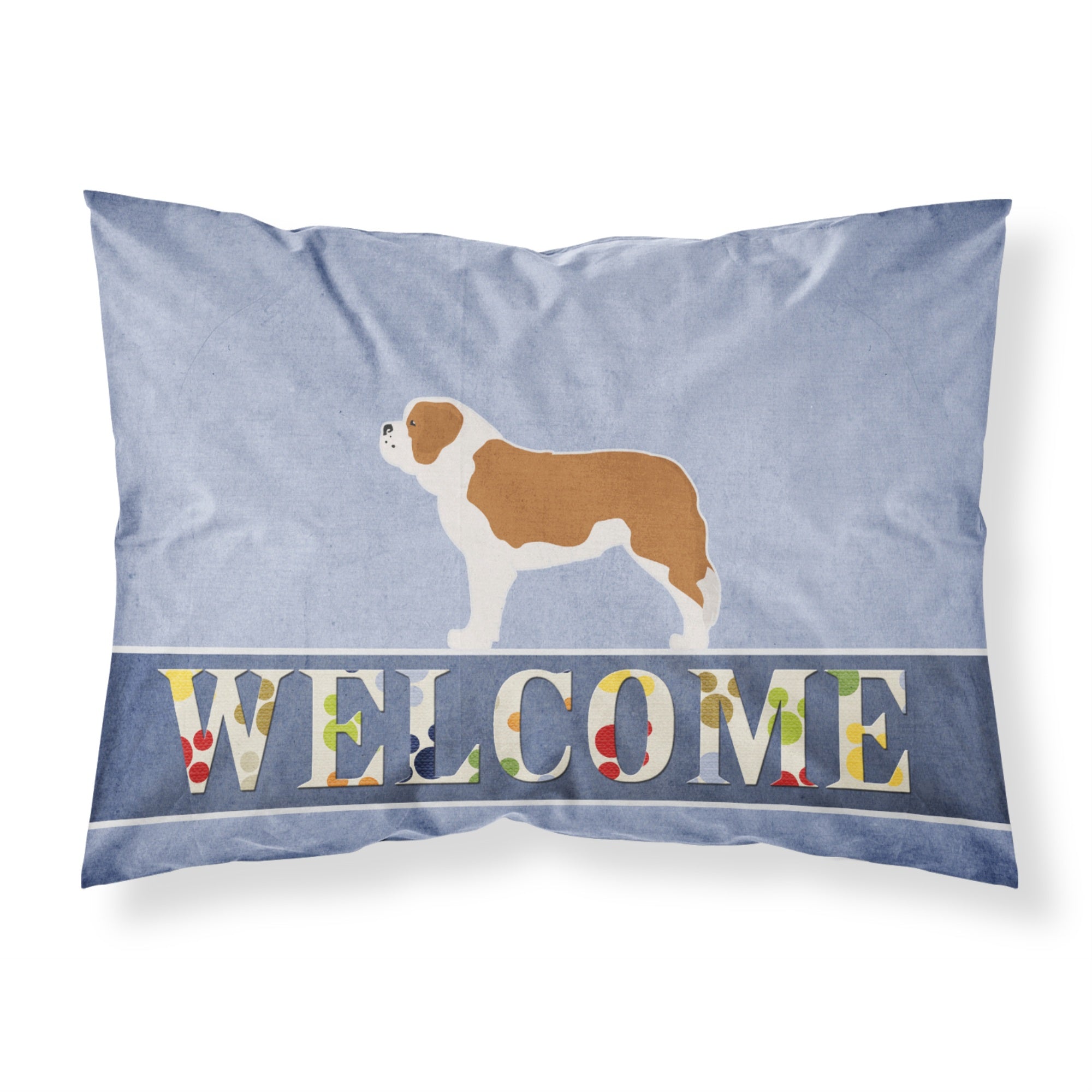 Caroline'S Treasures Saint Bernard Welcome Pillowcase, Standard,