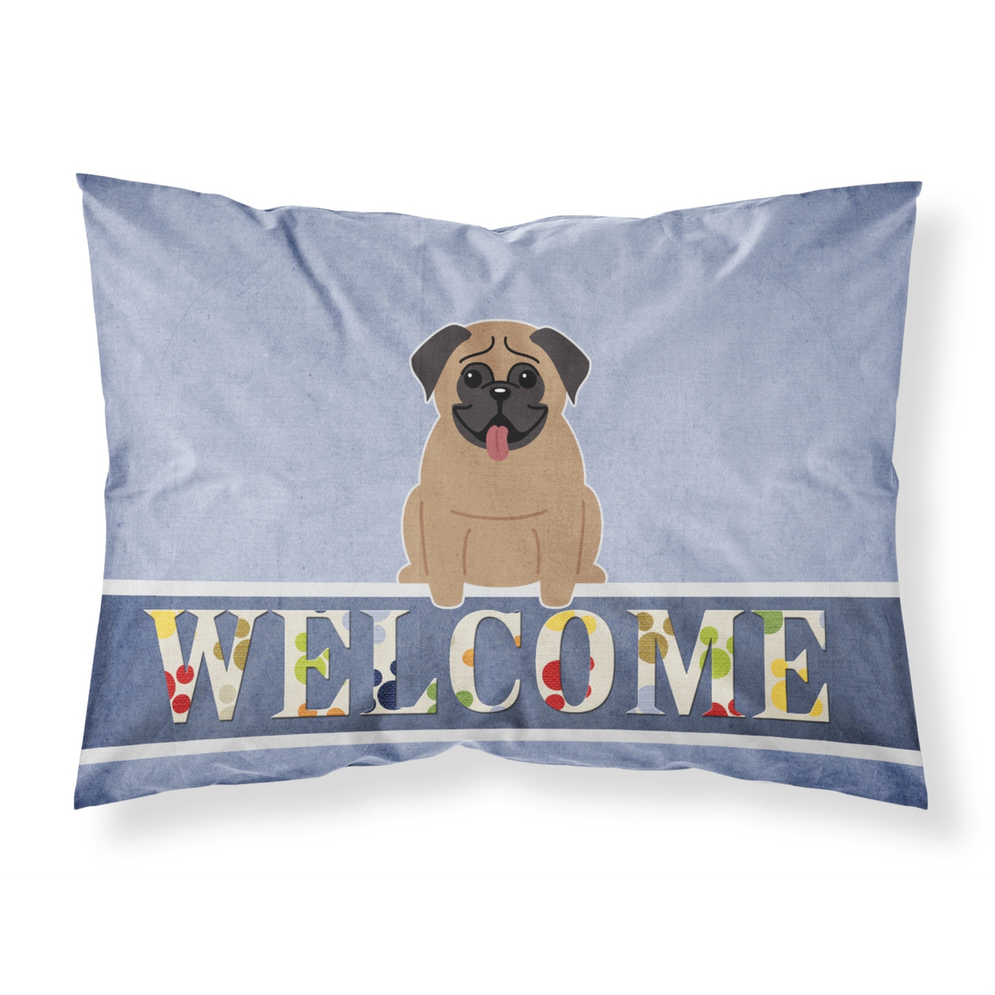 Caroline'S Treasures Pug Brown Welcome Pillowcase, Standard,