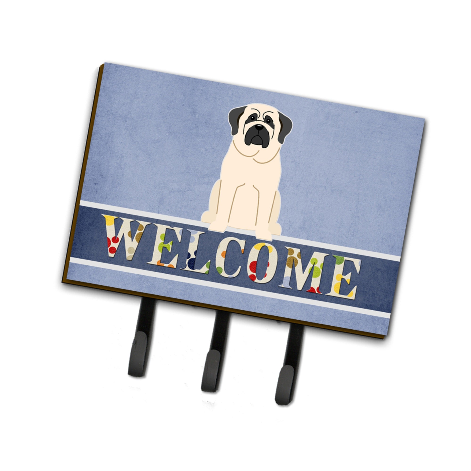 Caroline'S Treasures Welcome Mastiff White Wall Hook, Triple