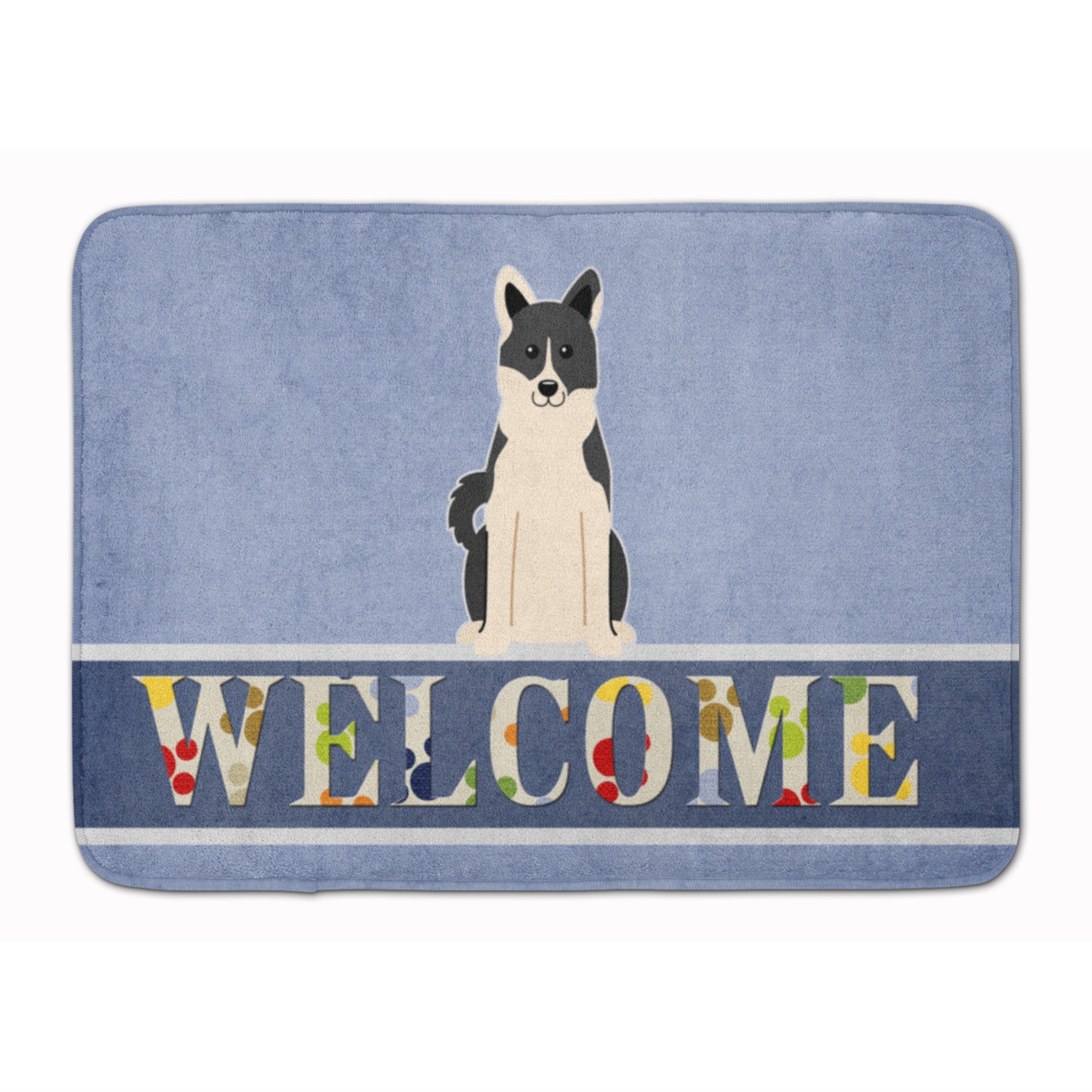 Caroline'S Treasures Russo-European Laika Spitz Welcome Floor Mat, 19 X 27, Multicolor