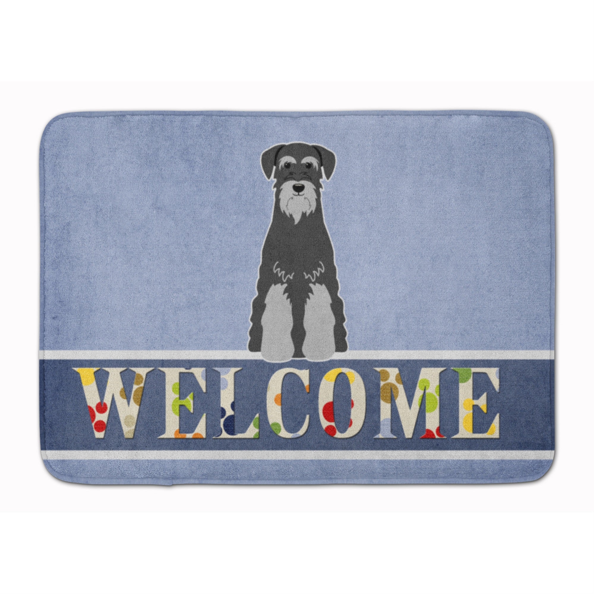 Caroline'S Treasures Standard Schnauzer Black Grey Welcome Floor Mat, 19 X 27, Multicolor