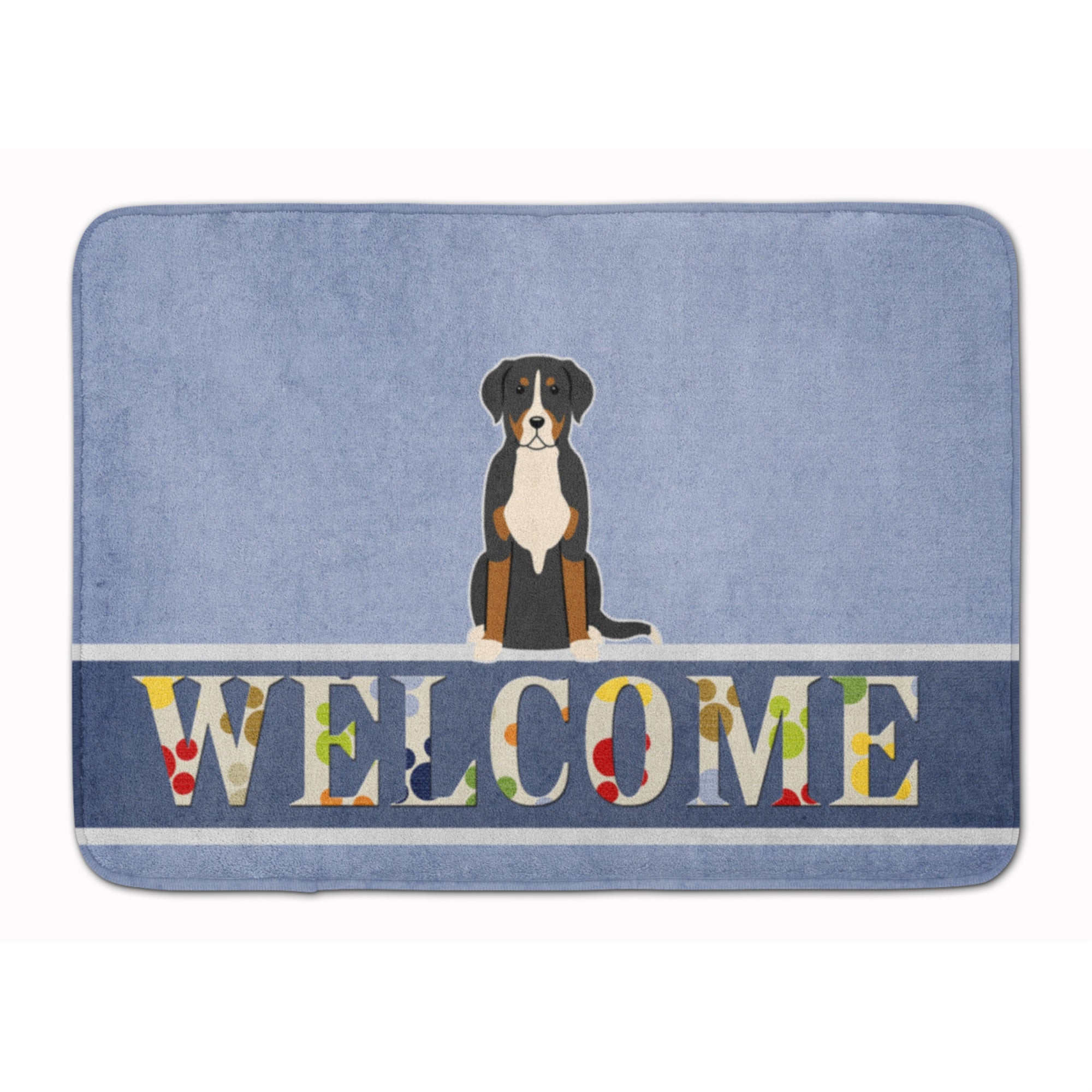 Caroline'S Treasures Greater Swiss Mountain Dog Welcome Floor Mat, 19 X 27, Multicolor