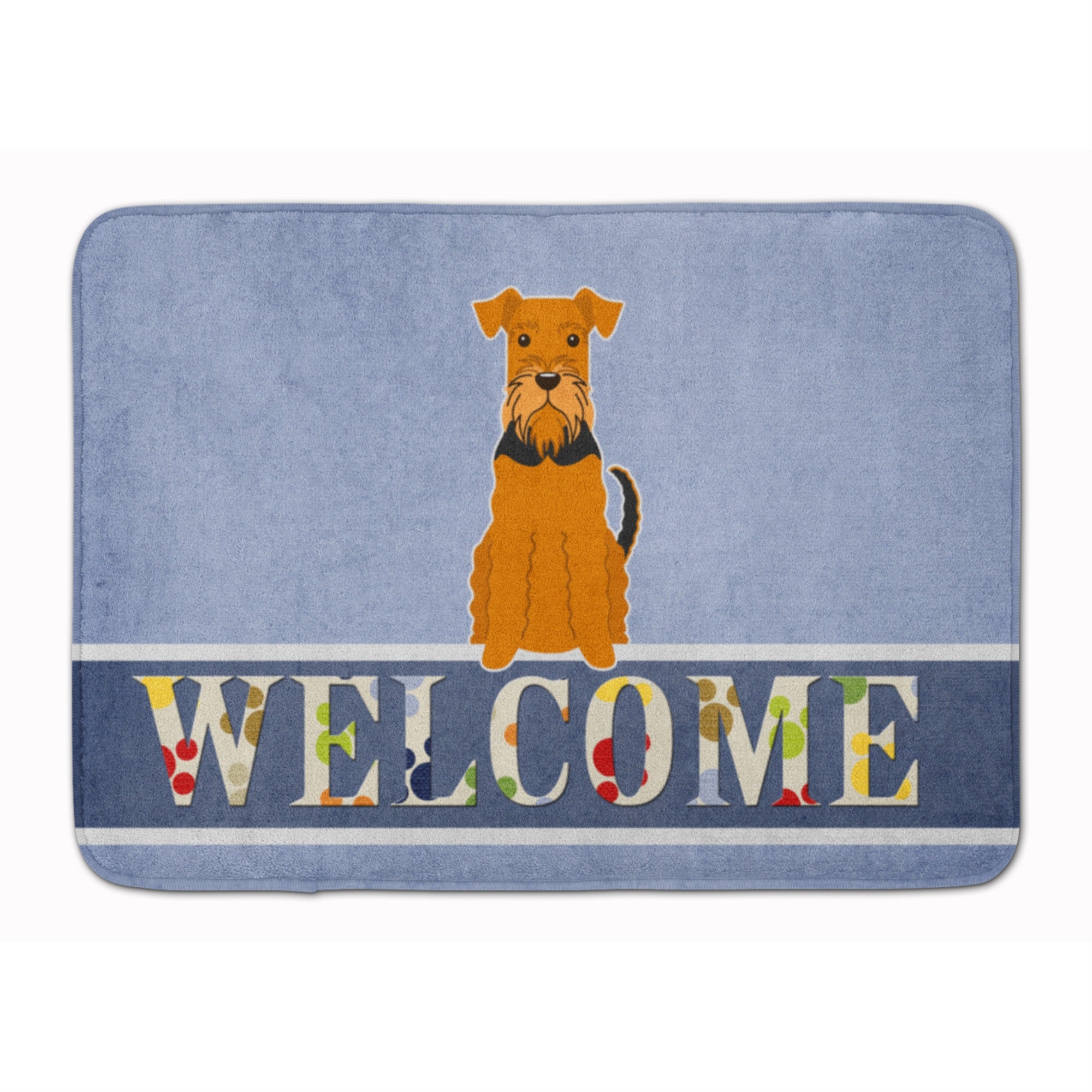 Caroline'S Treasures Airedale Welcome Floor Mat, 19 X 27, Multicolor