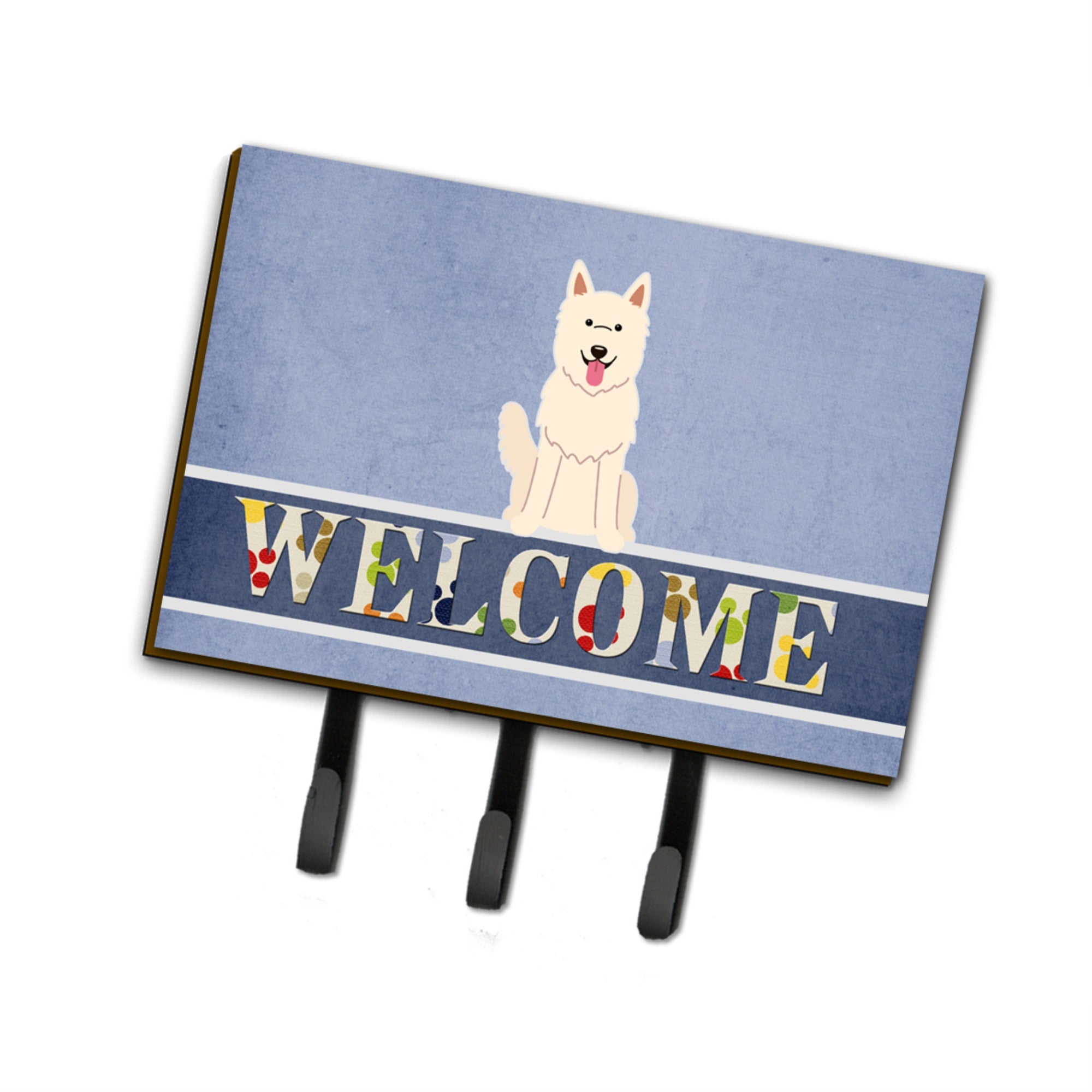 Caroline'S Treasures Welcome White German Shepherd Wall Hook, Triple