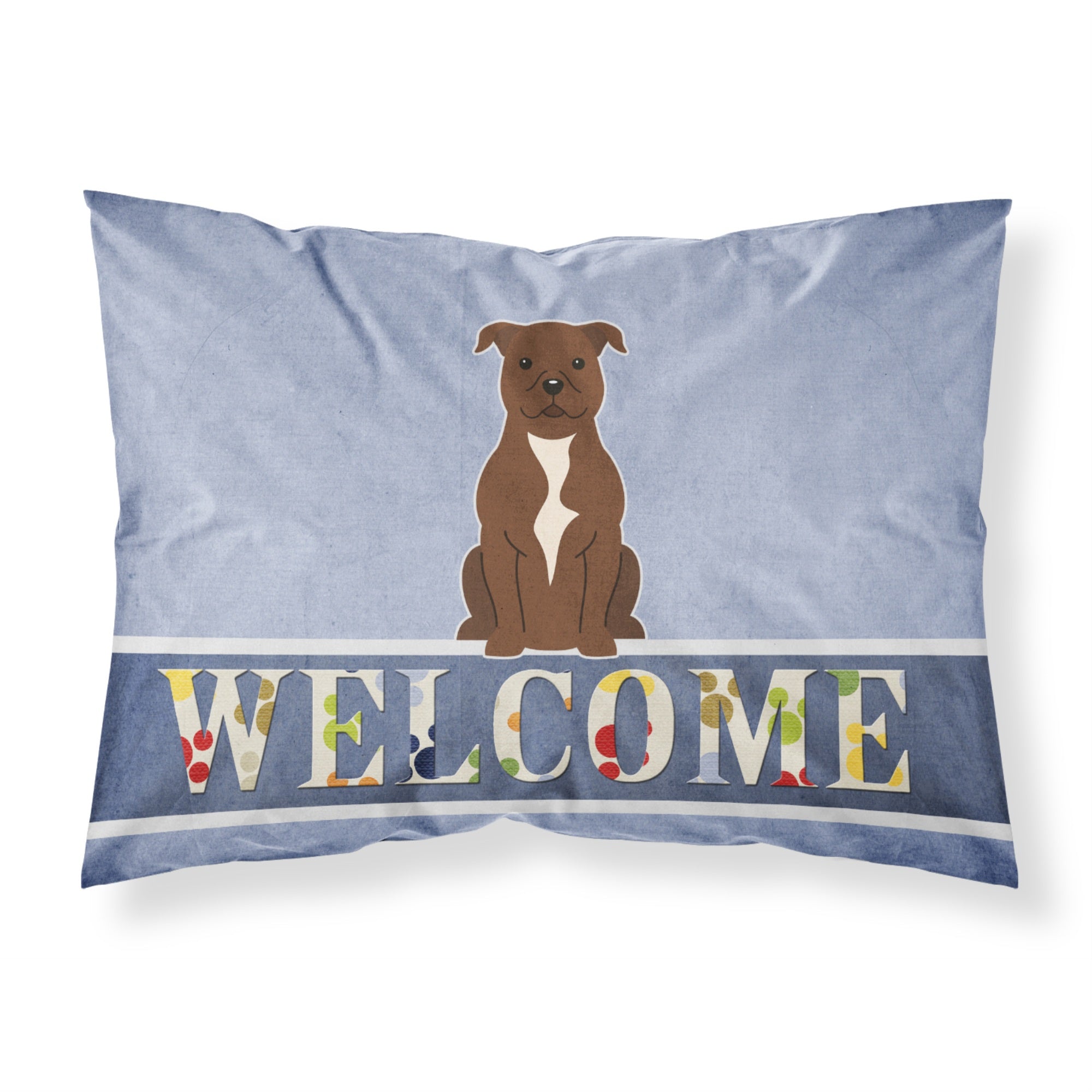 Caroline'S Treasures Staffordshire Bull Terrier Chocolate Pillowcase, Standard, Multicolor