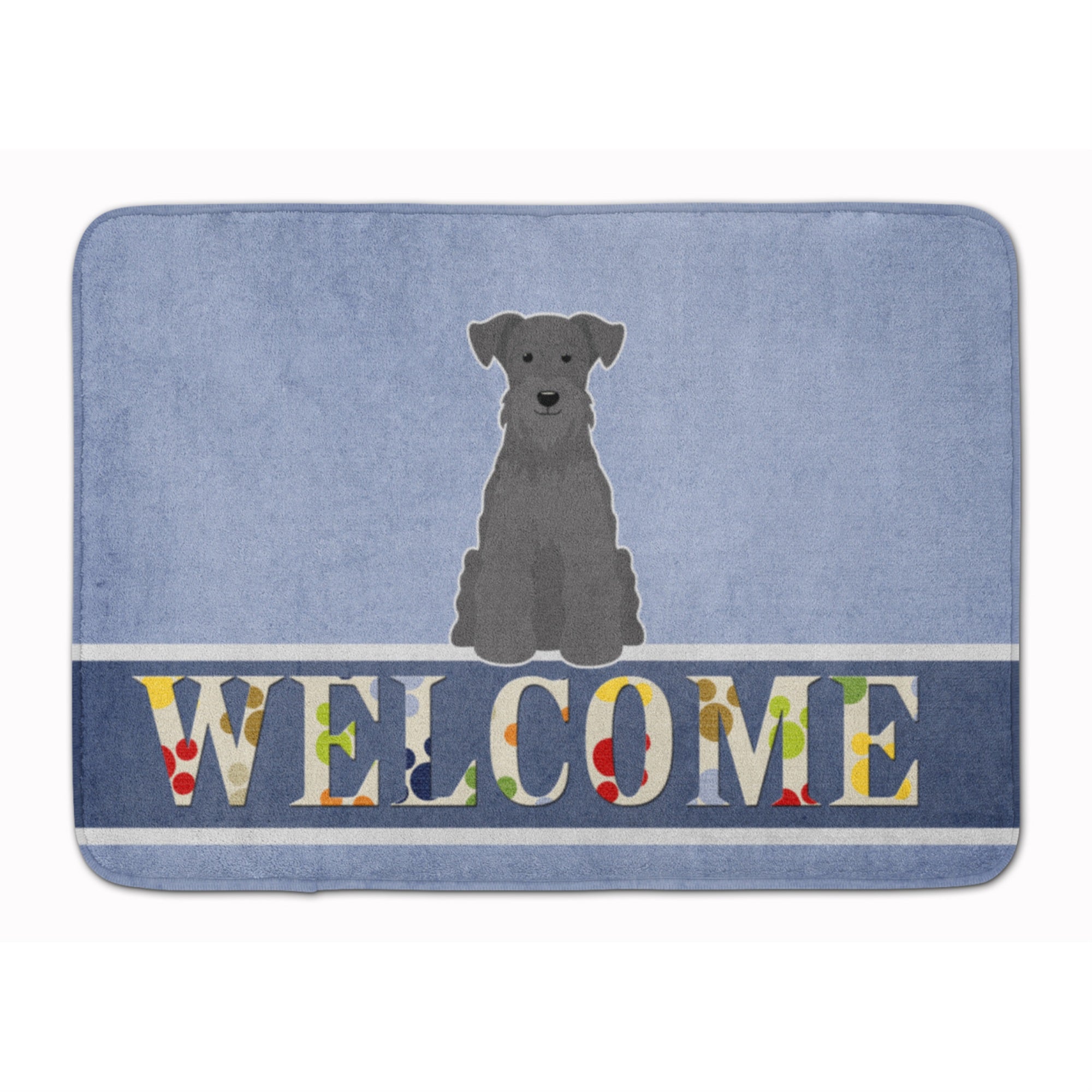 Caroline'S Treasures Miniature Schanuzer Black Welcome Floor Mat, 19 X 27, Multicolor
