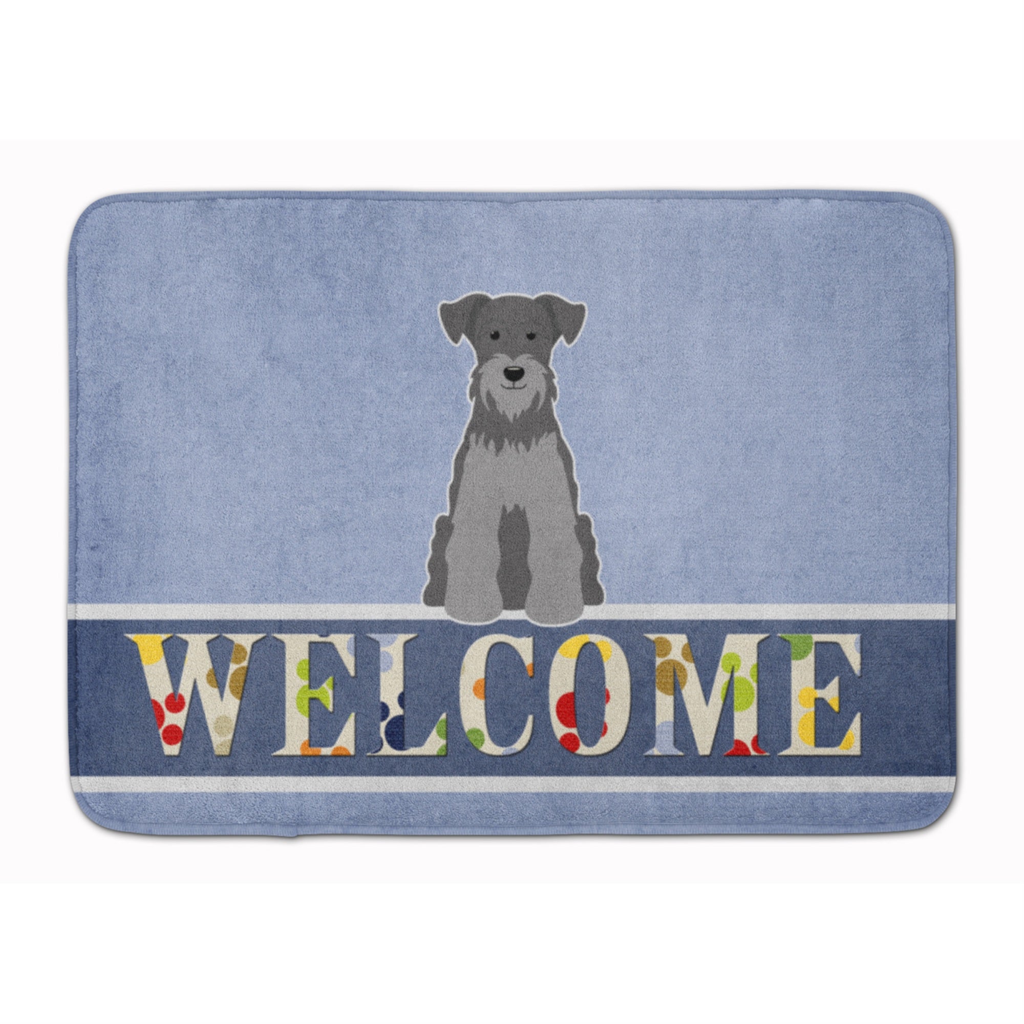 Caroline'S Treasures Miniature Schanuzer Black Silver Floor Mat, 19 X 27, Multicolor