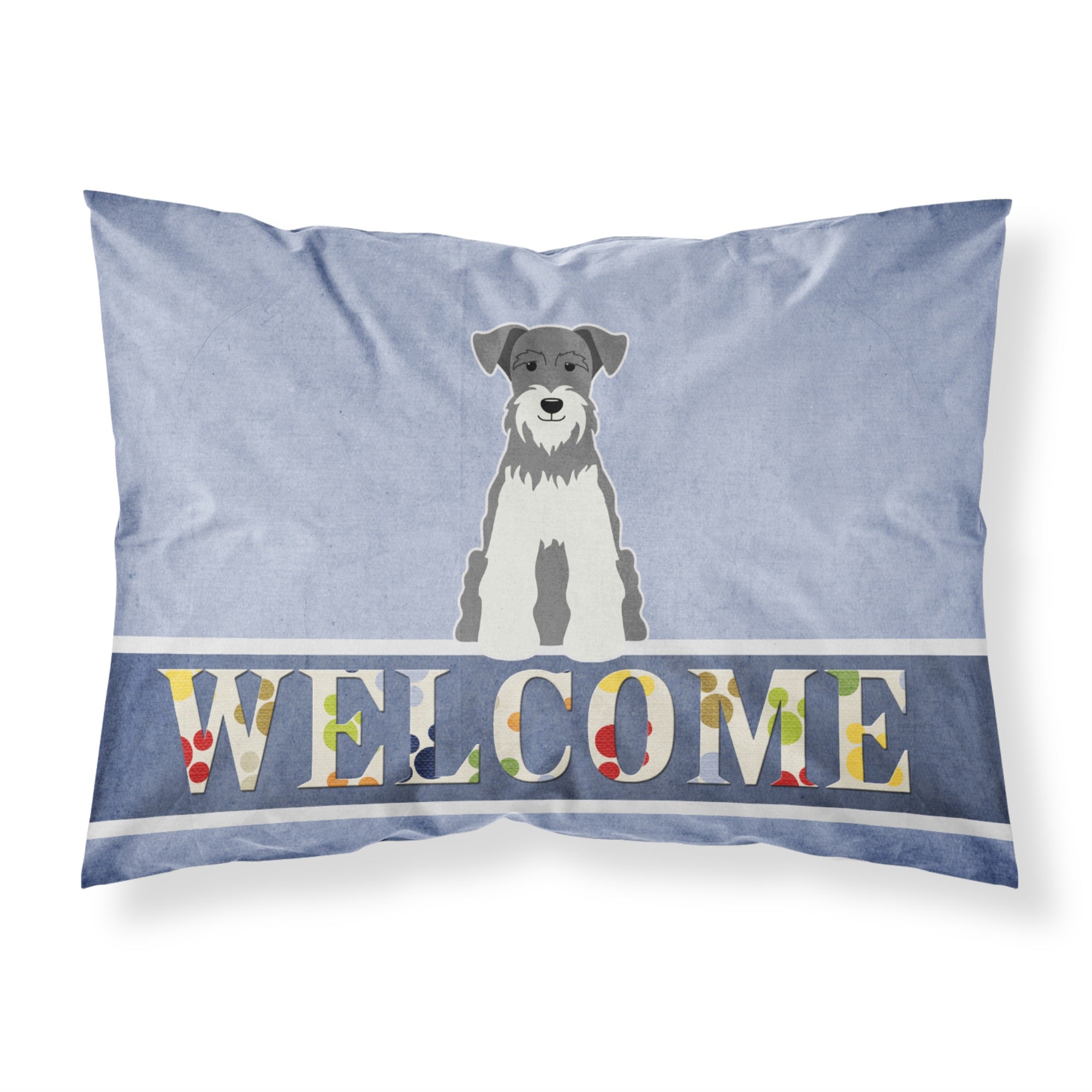 Caroline'S Treasures Miniature Schanuzer Salt And Pepper Printed, Polyester Envelope Closure Pillowcase, Standard, Mul