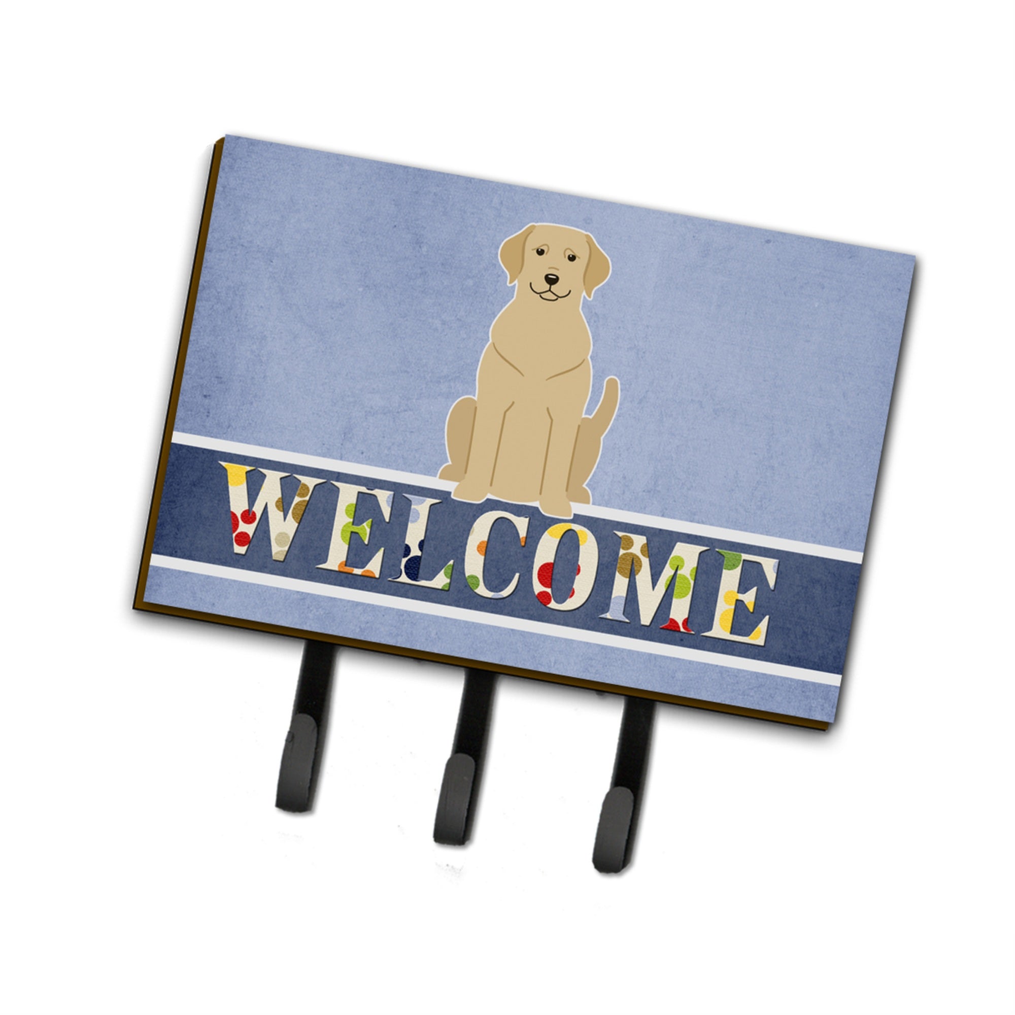 Caroline'S Treasures Yellow Labrador Welcome Wall Hook, Triple, Multicolor