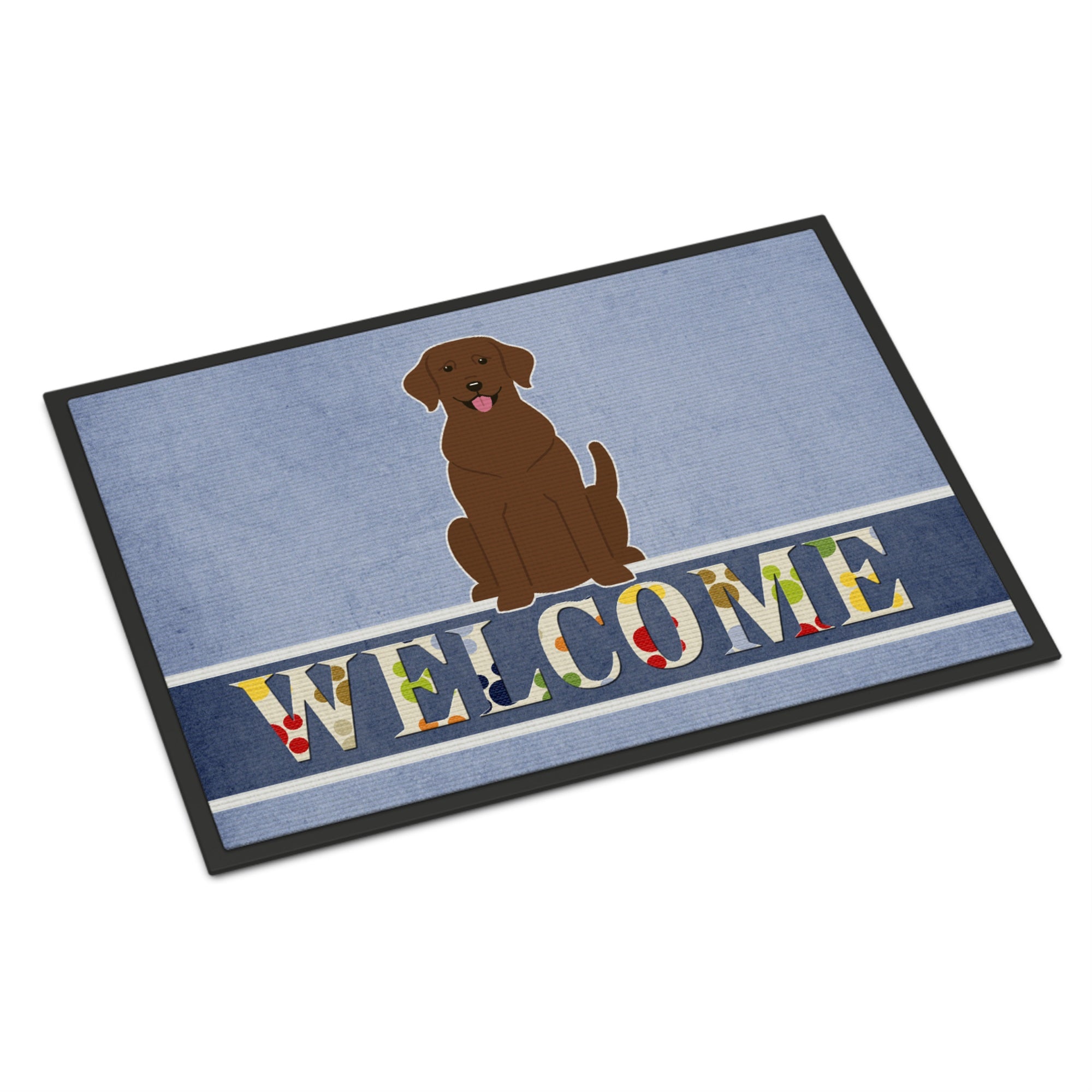 Caroline's Treasures Chocolate Labrador Welcome Doormat 18 x 27 Multicolor