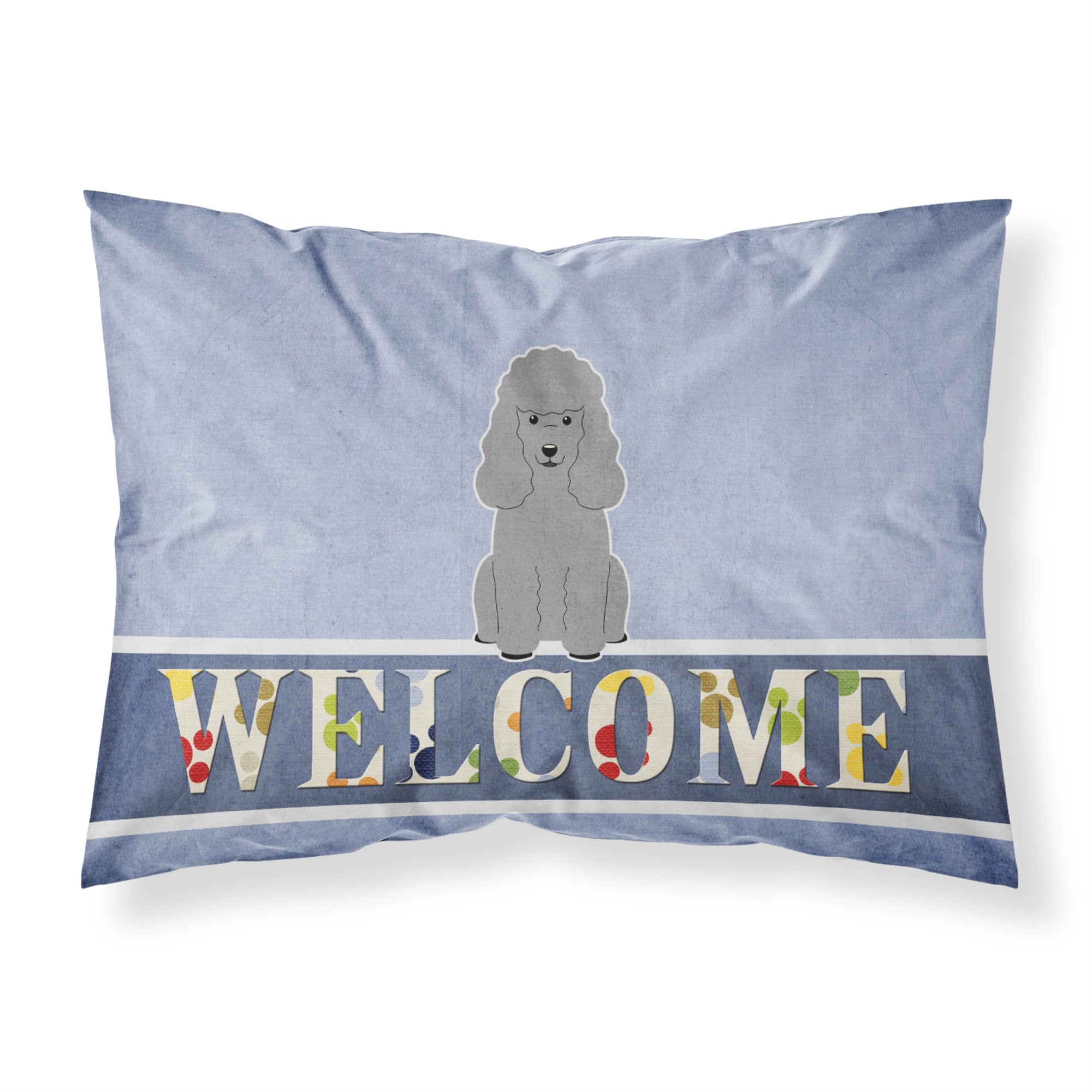 Caroline'S Treasures Poodle Silver Welcome Pillowcase, Standard,